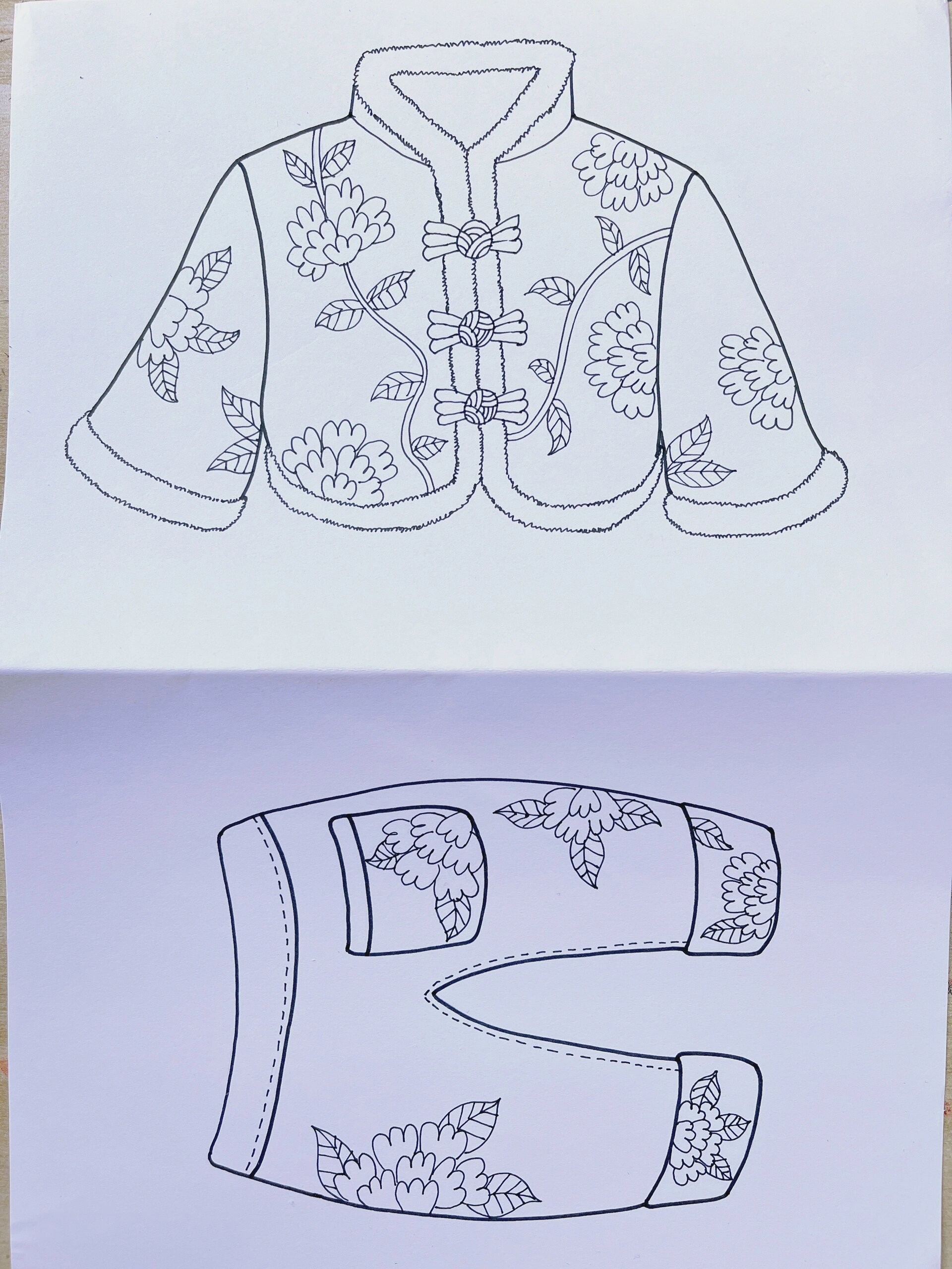 创意美术 东北 东北大花棉袄 儿童创意画 东北 东北大花棉袄#创意美术