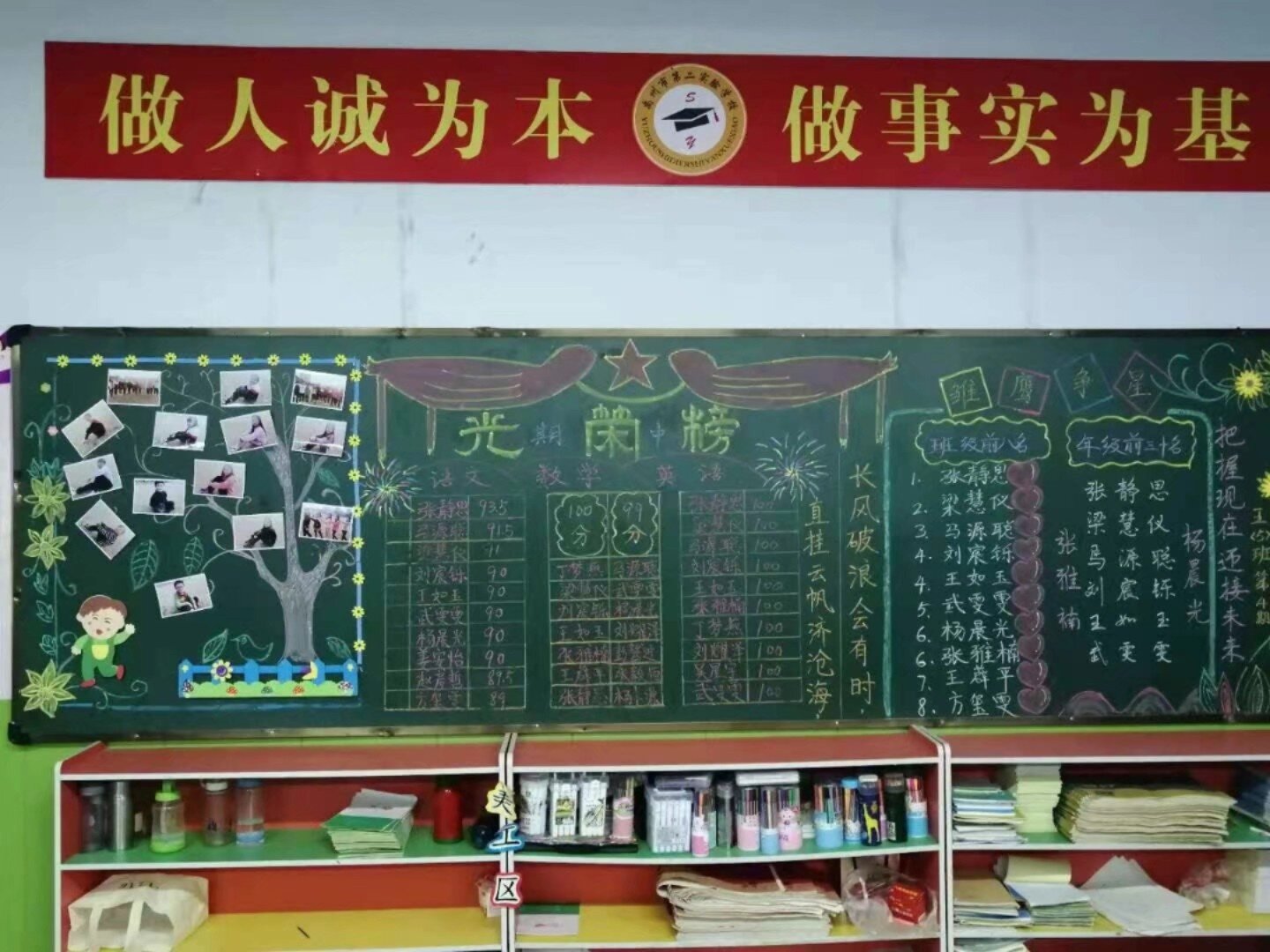 中考光荣榜黑板报