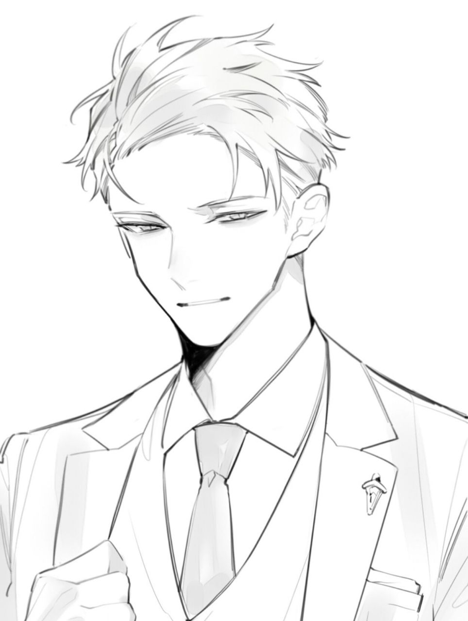 漫画男生线稿绘画参考素材│临摹素材 画师:5117 的作品 67