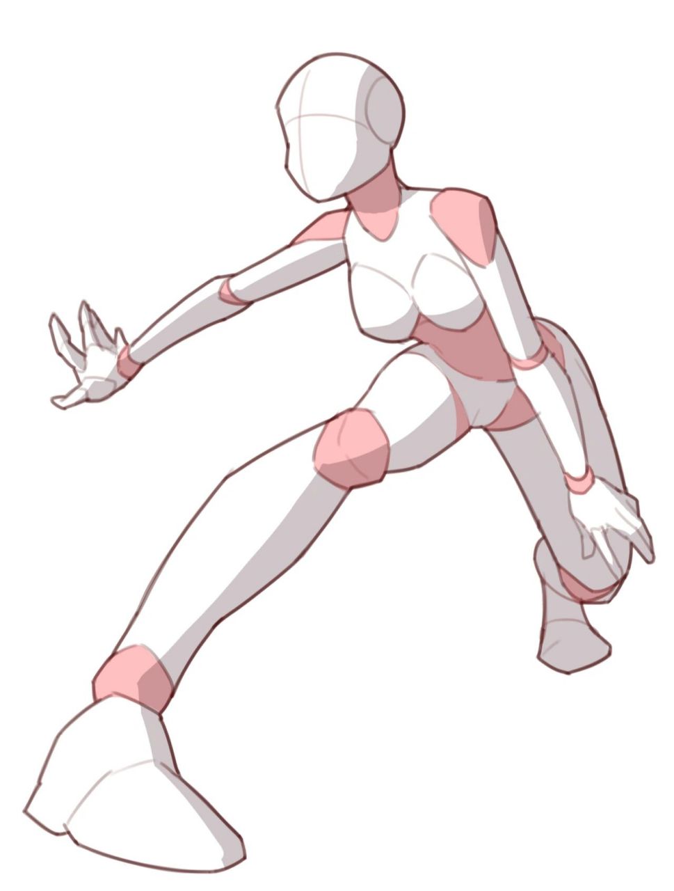 结构大透视练习5/100 今天的人体练习哦 同样分享三张图片素材给大家