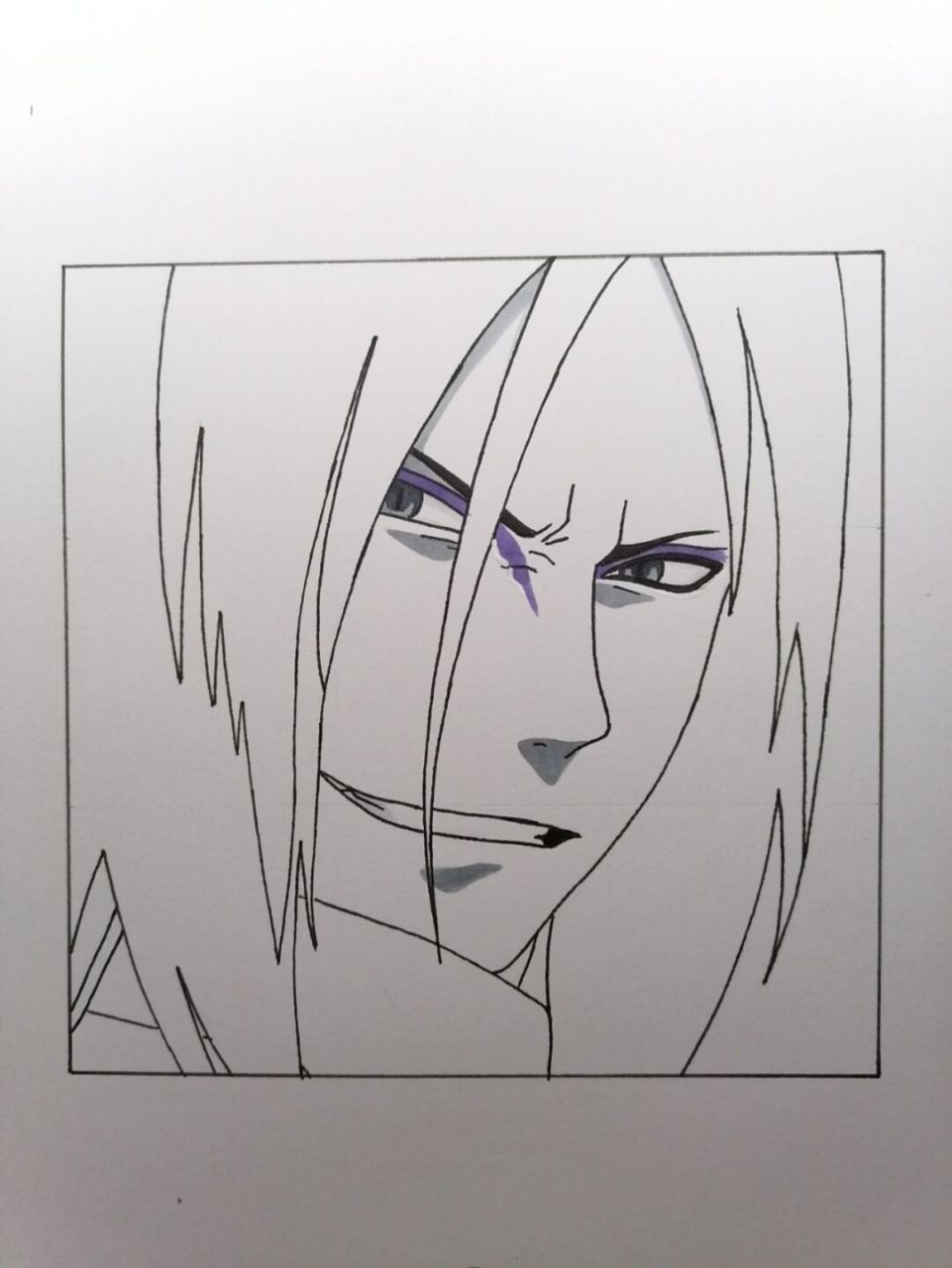 大蛇丸教程 #火影忍者# #手绘教程# #大蛇丸