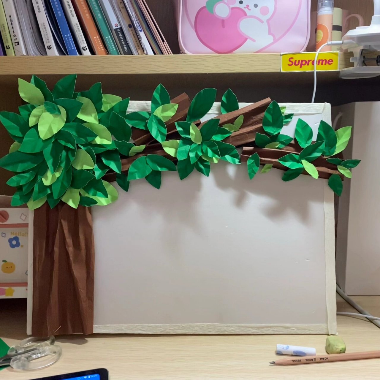 幼儿环创 主题墙《树》 学前人真的很不容易这是我做了三天才完成的