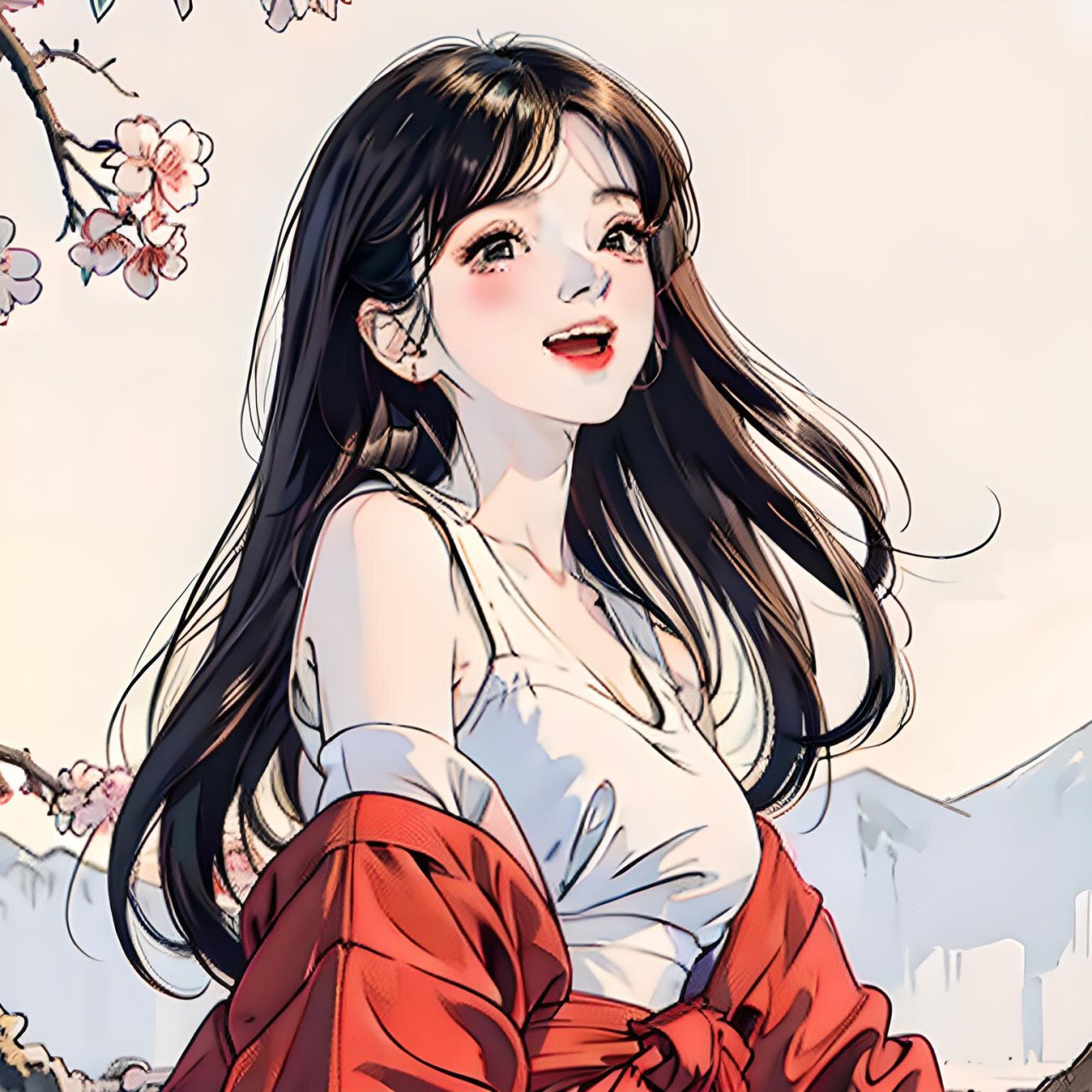 女生头像|春日桃花|好心情 #女生头像# #头像# #头像分享# #可爱头像