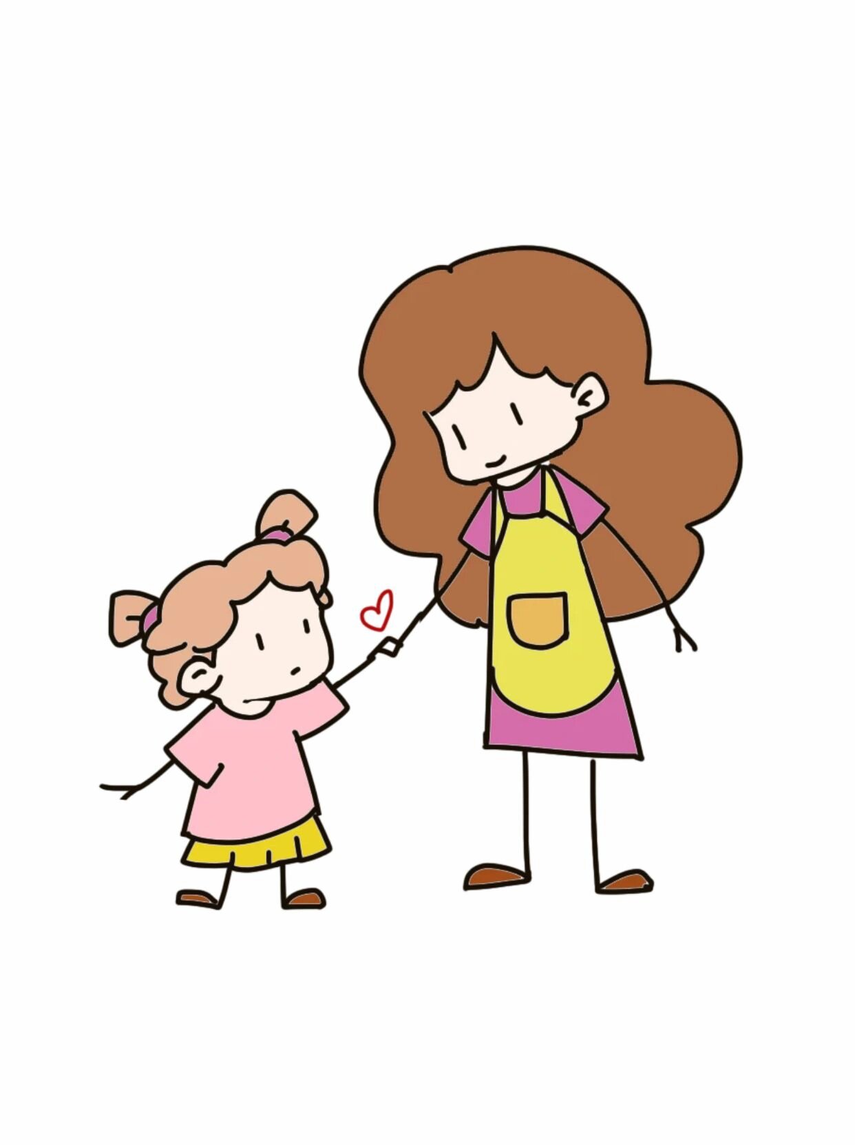 妈妈简笔画|母亲节手绘素材