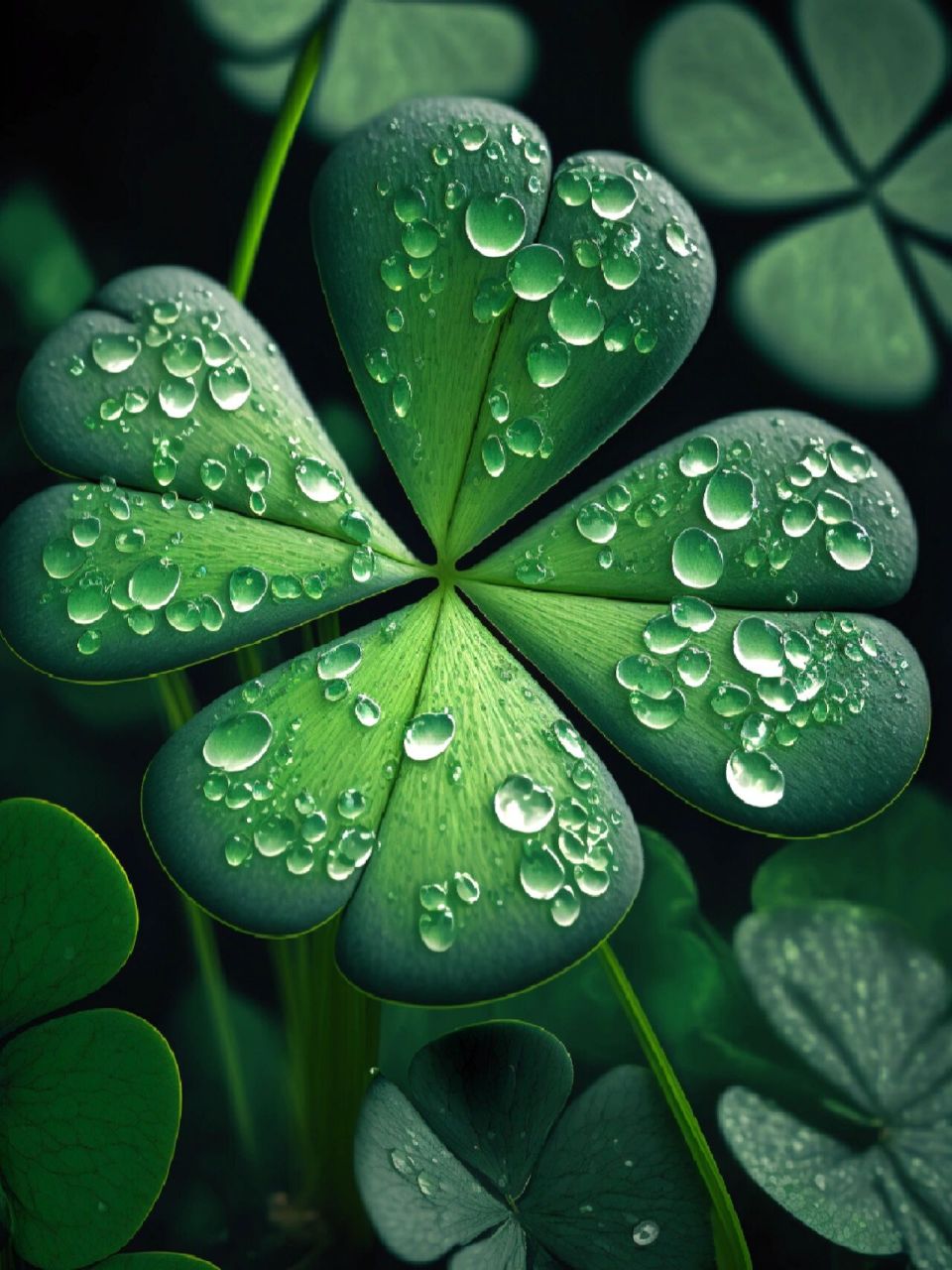 四叶草的花语:幸福,等待爱情出现 人们常说,遇见四叶草就是遇到了幸福