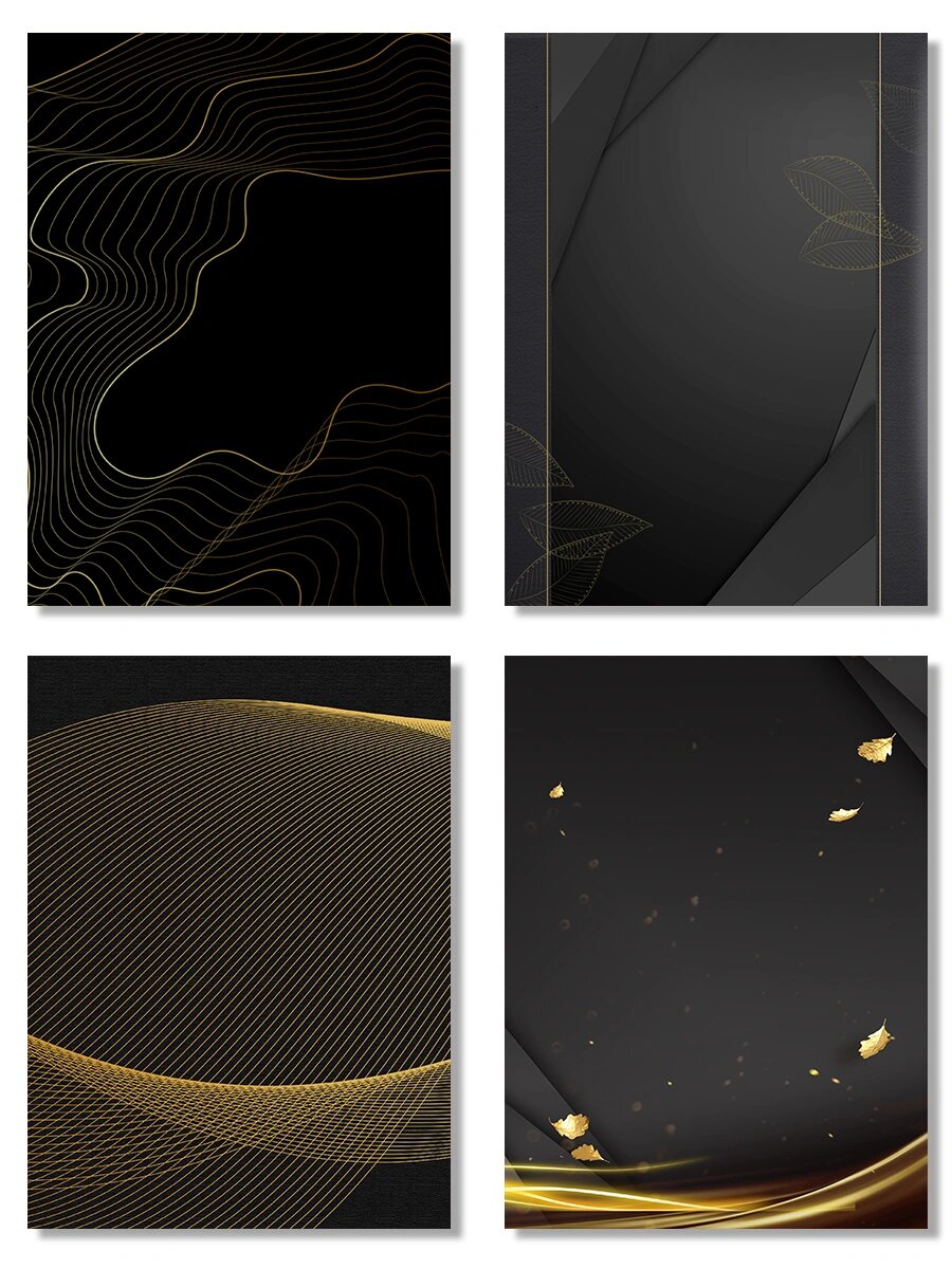 低调的华丽|黑金配色设计背景36