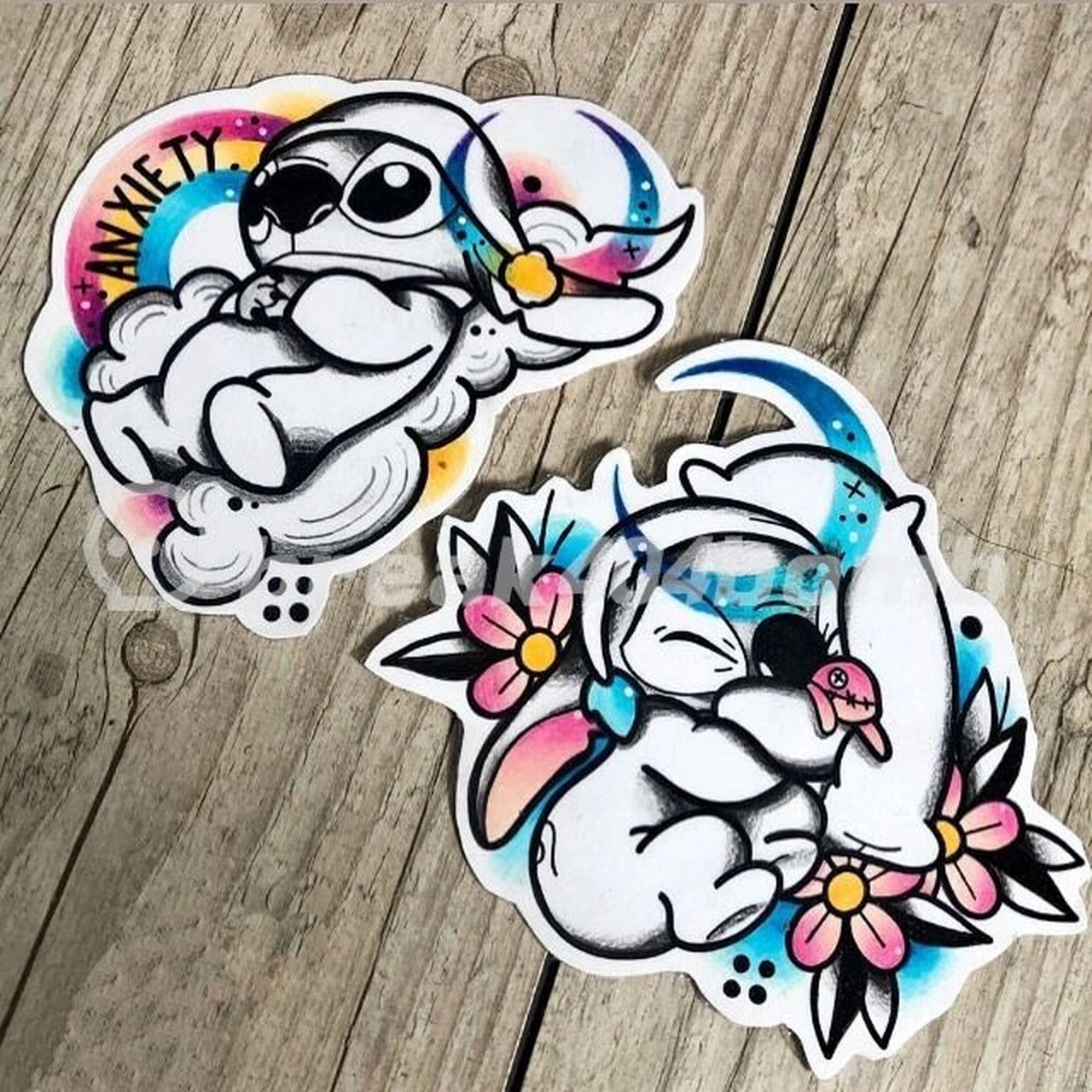 newschool卡通纹身|小图可爱卡通风纹身 适合女生的纹身#杭州纹身