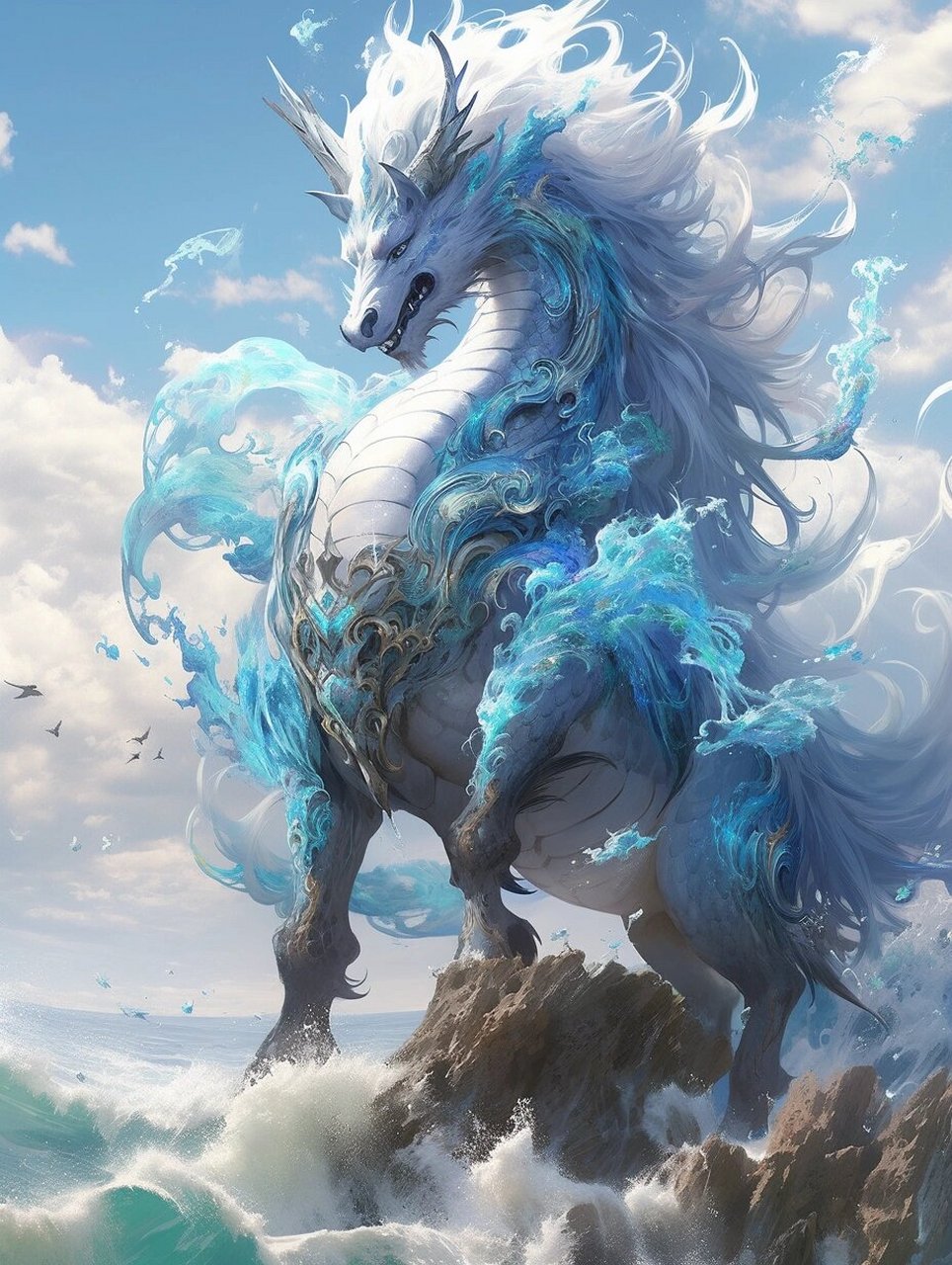 每日制作一款新壁纸--瑞兽麒麟 祥瑞来临,好运连连.