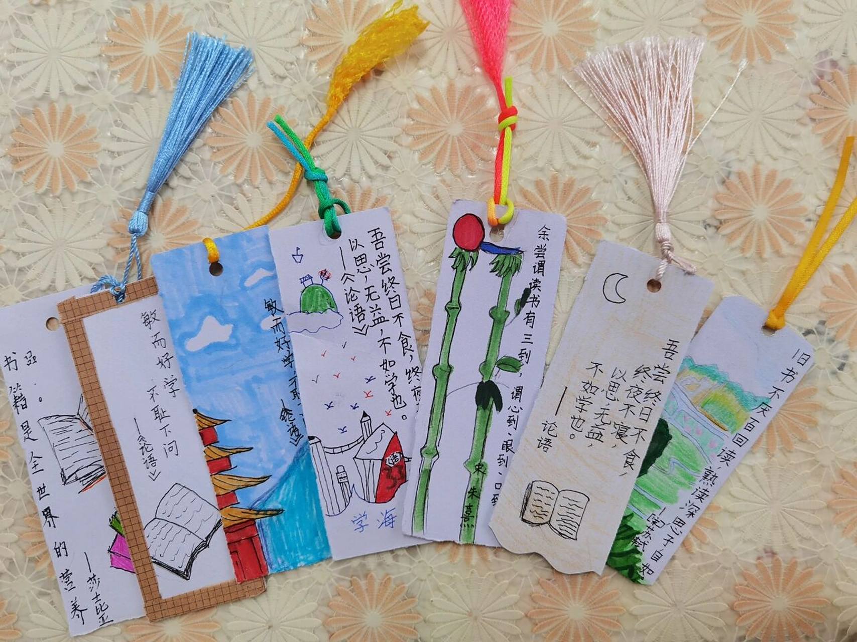 小学语文特色作业:自制精美书签