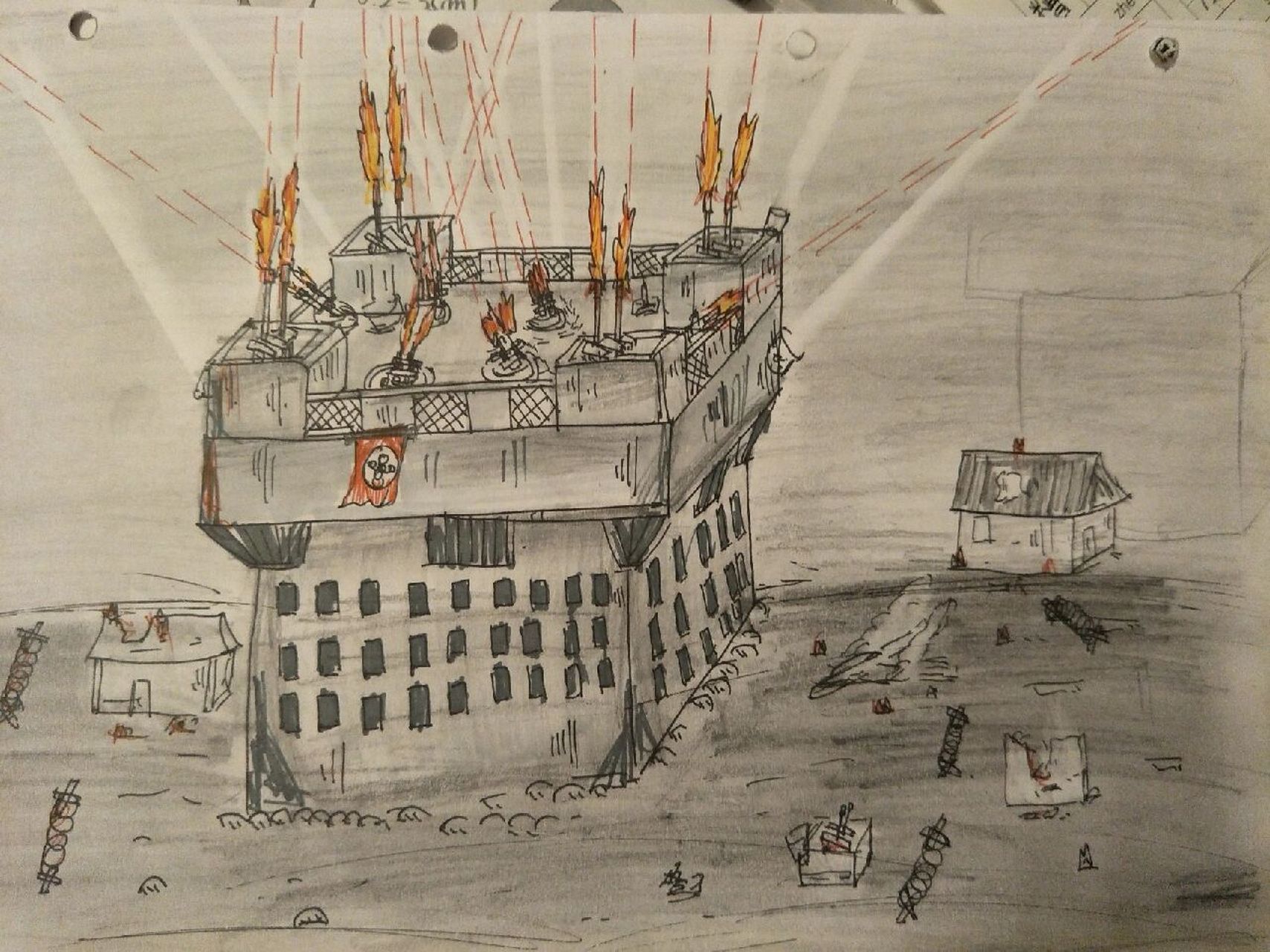 防空塔绘画 点赞过138出教程