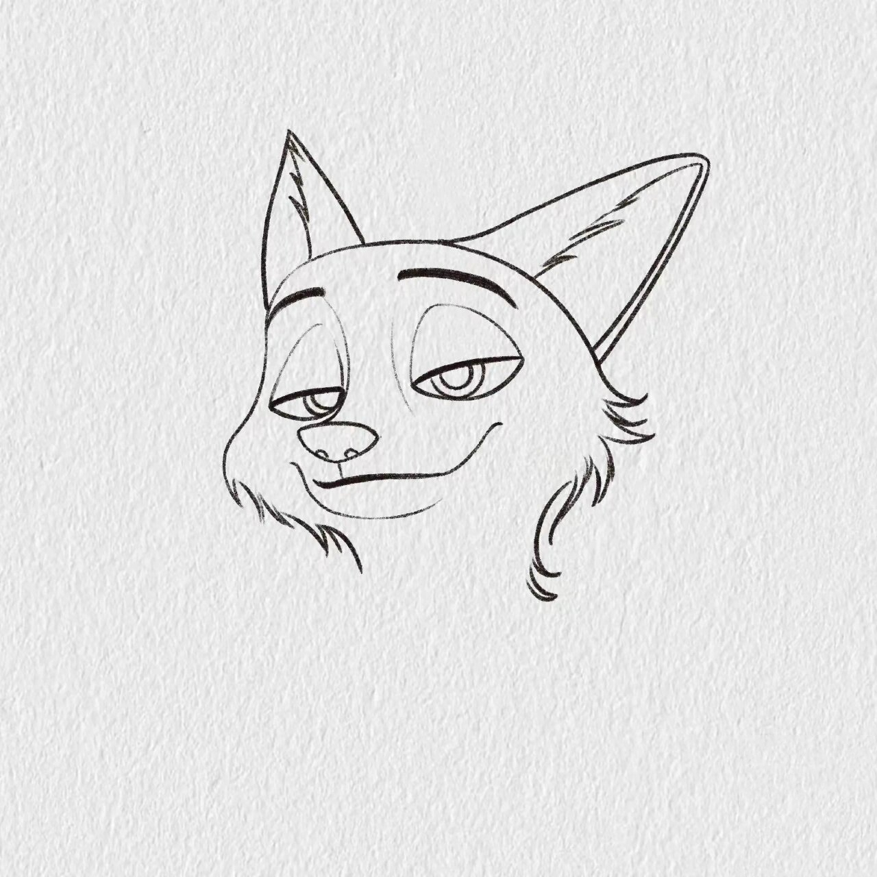 尼克狐尼克 简笔画