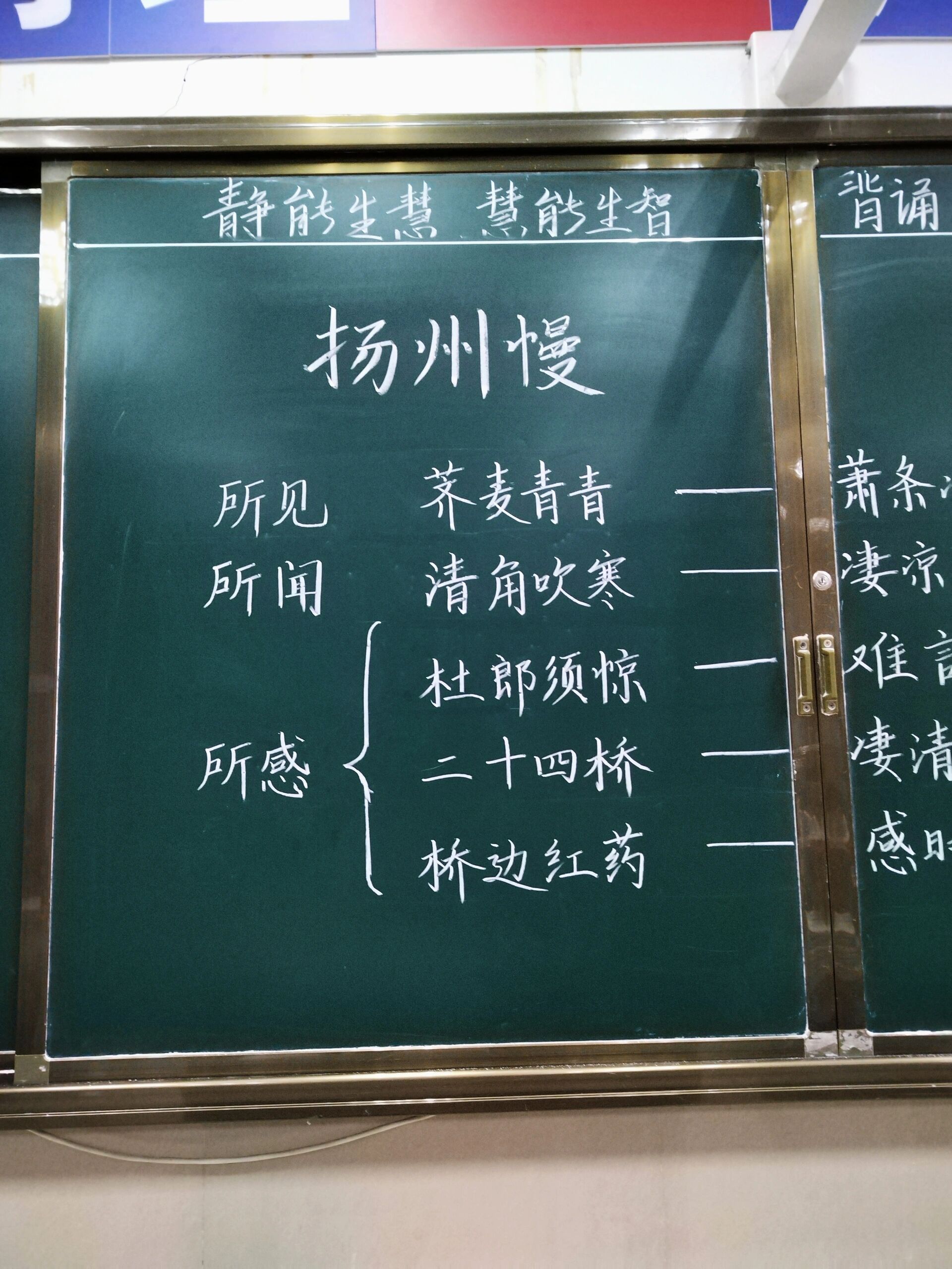 统编版高中语文板书设计《扬州慢
