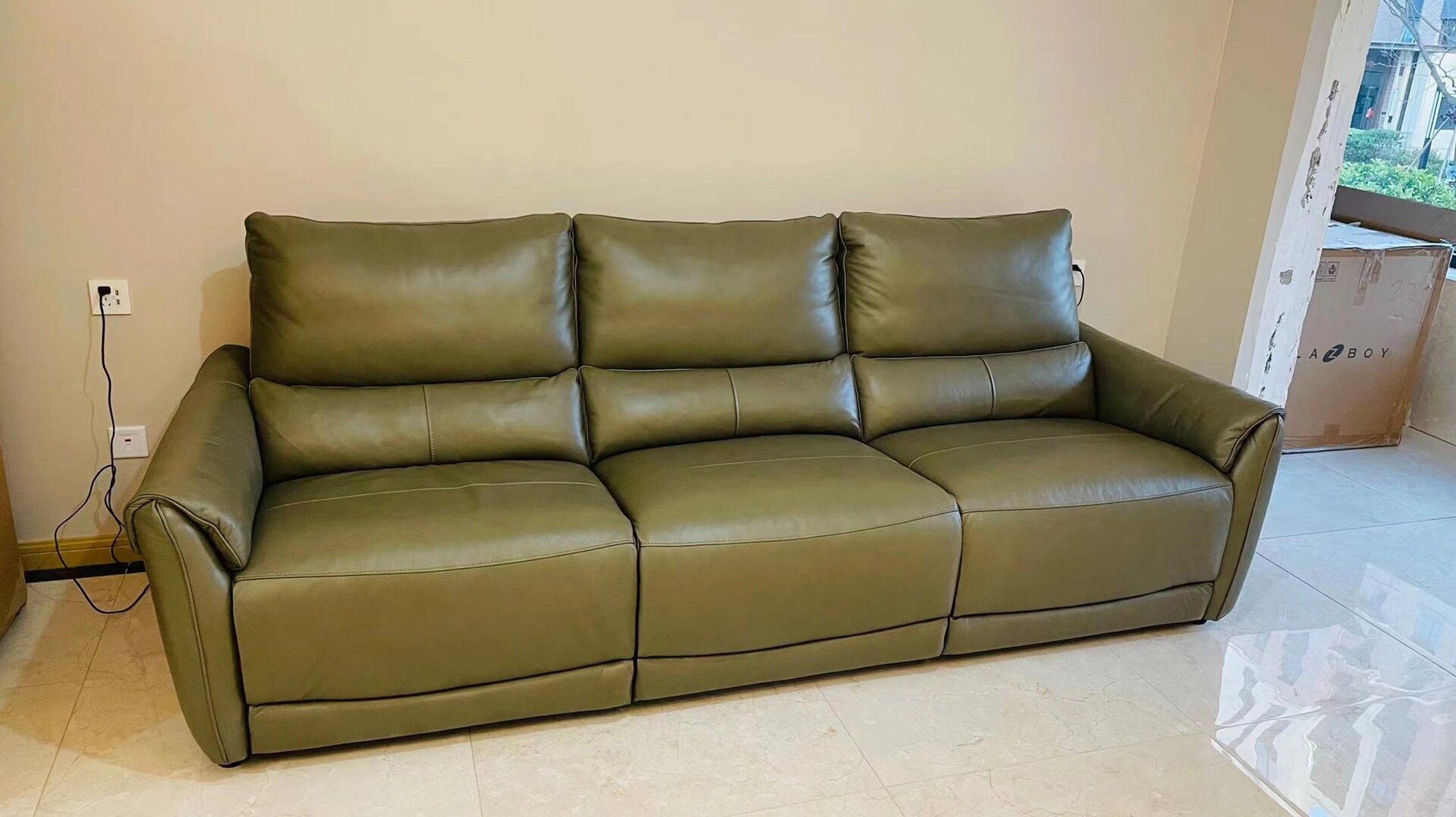 lazboy乐至宝cozy 139 全皮沙发舒适又大气 乐至宝139全皮 一万77的