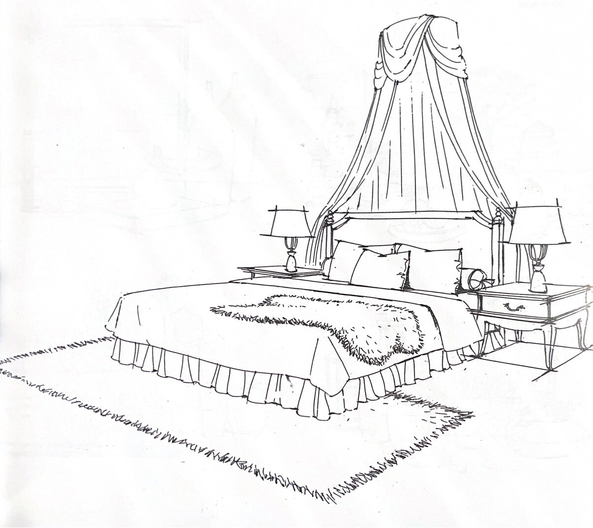 床单体手绘表现