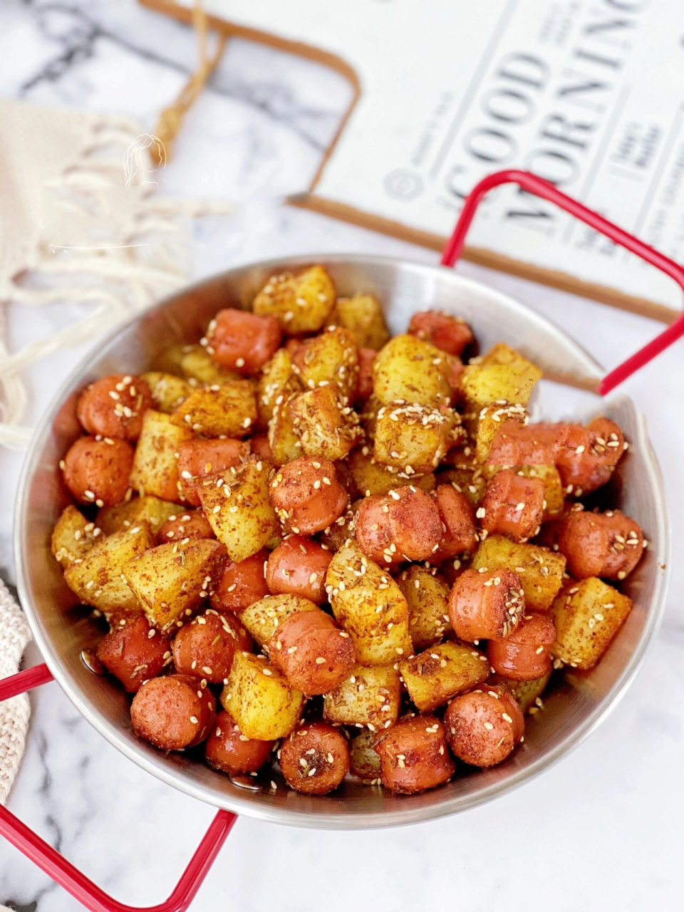 ‼️超好吃的孜然香肠土豆丁💯香辣又解馋 👉今天分享一道香