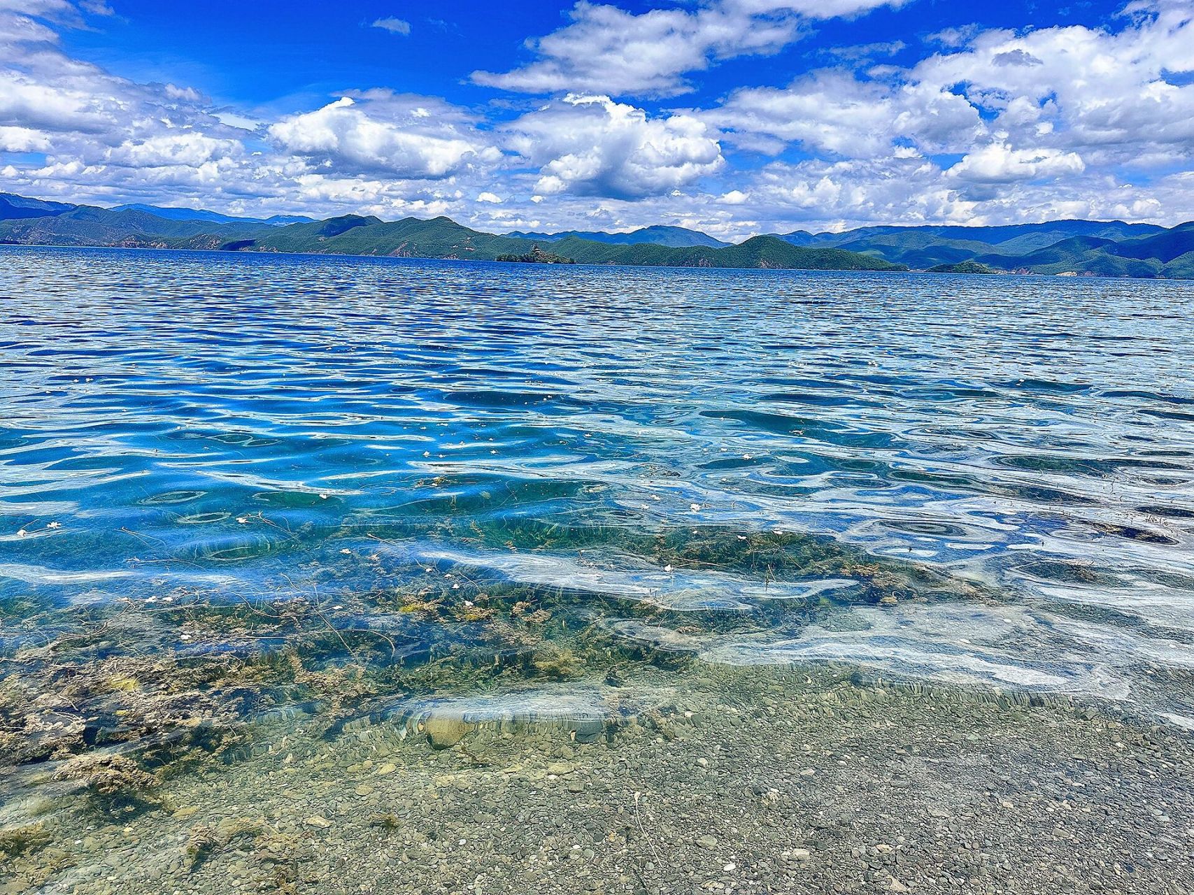 667156661566|美丽的泸沽湖 泸沽湖清澈见底的湖水和泉水