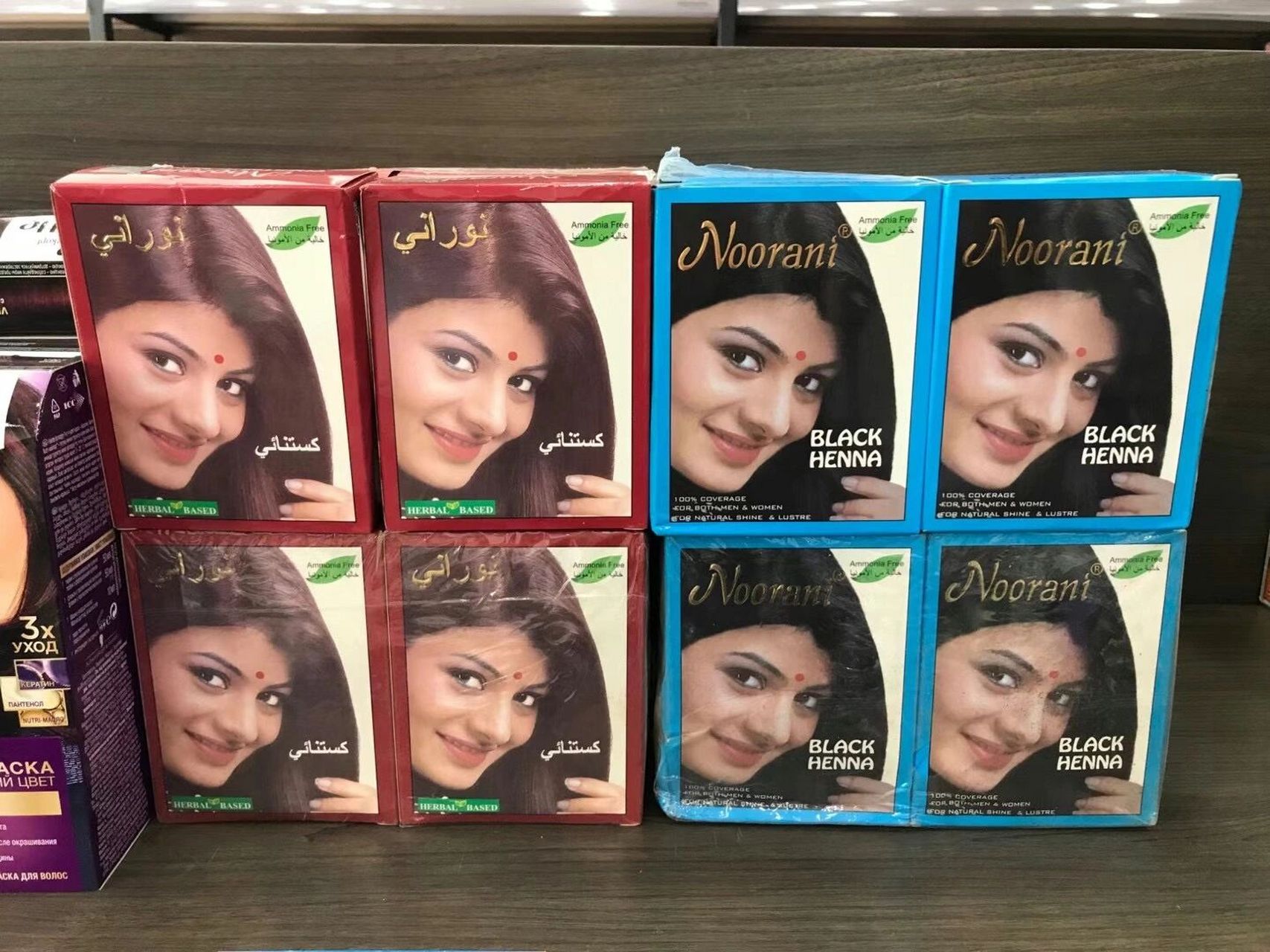 印度染发粉纯植物海娜粉noorani 海娜粉染发后,头发颜色自然,色泽亮丽