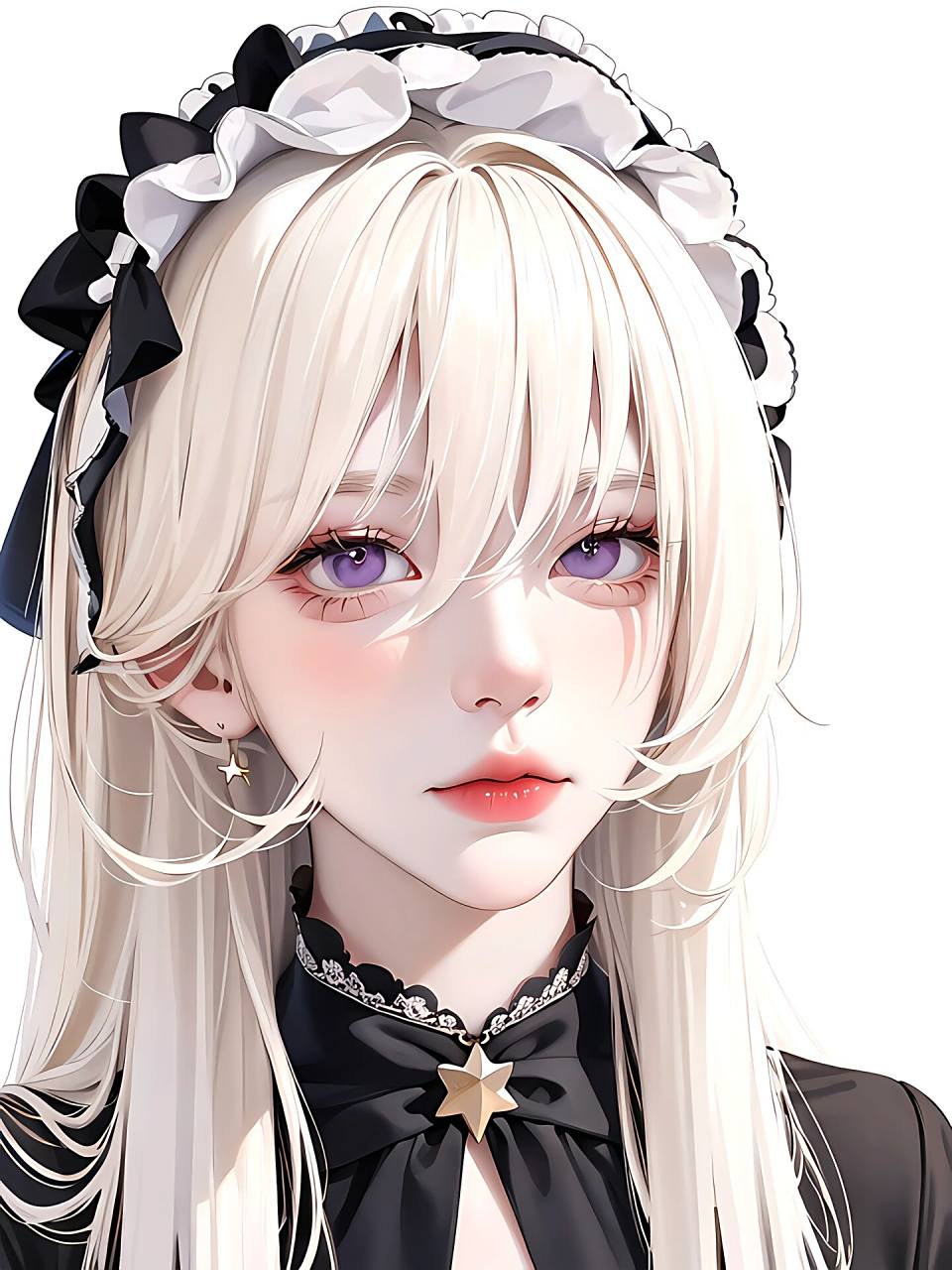 白发紫瞳|头像壁纸 白发女生头像壁纸