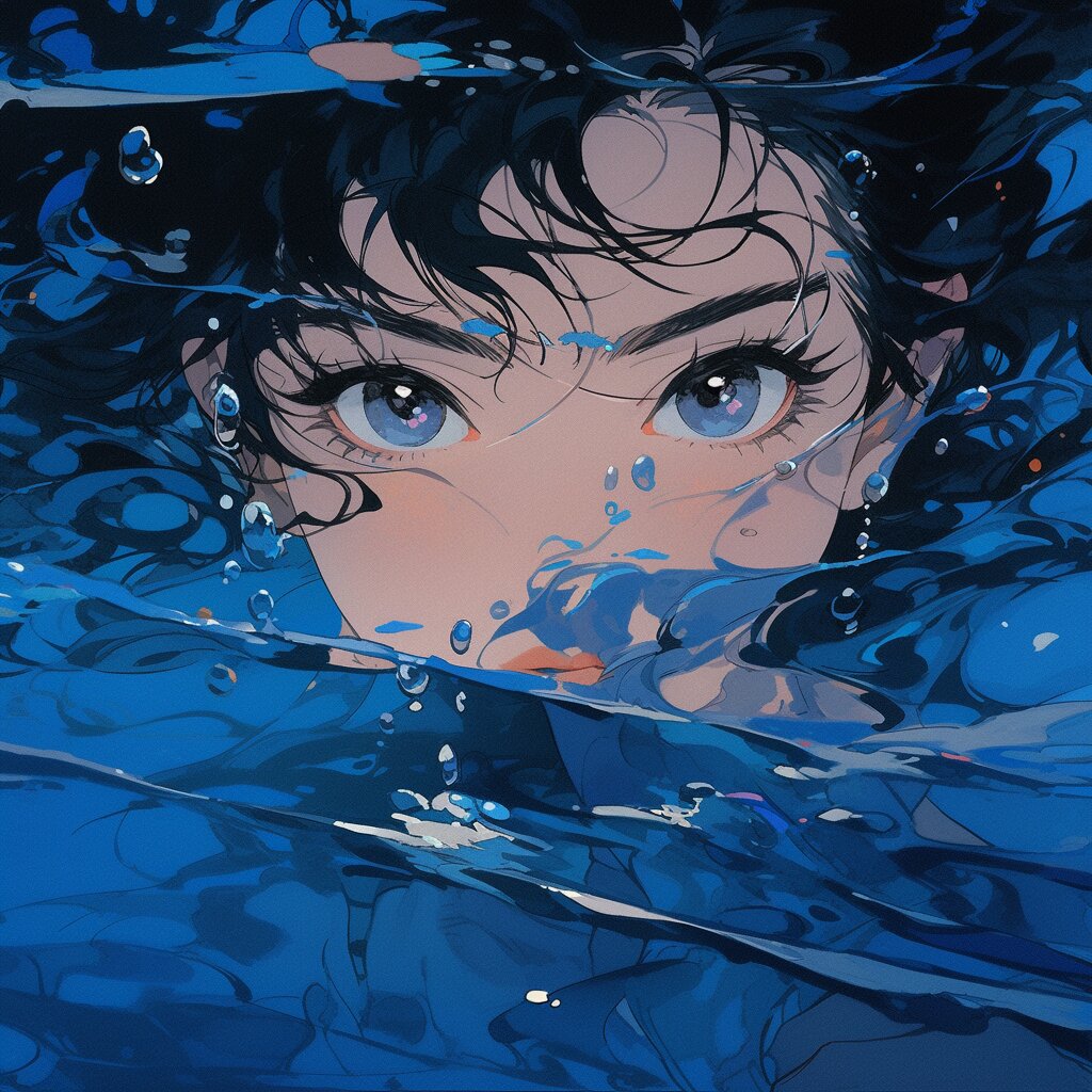 蓝色系女孩动漫头像,清新唯美的少女气息!