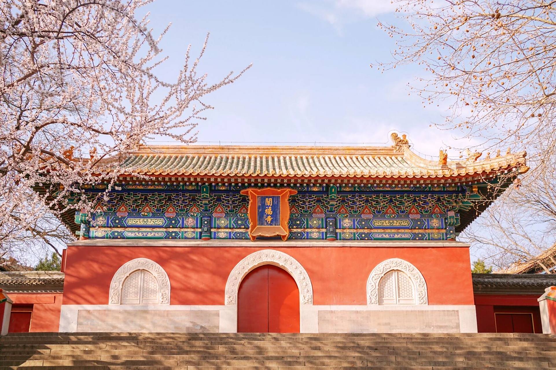 笔记灵感# 94周末的一场降雨,今天终于见到了太阳,北海公园阐福寺