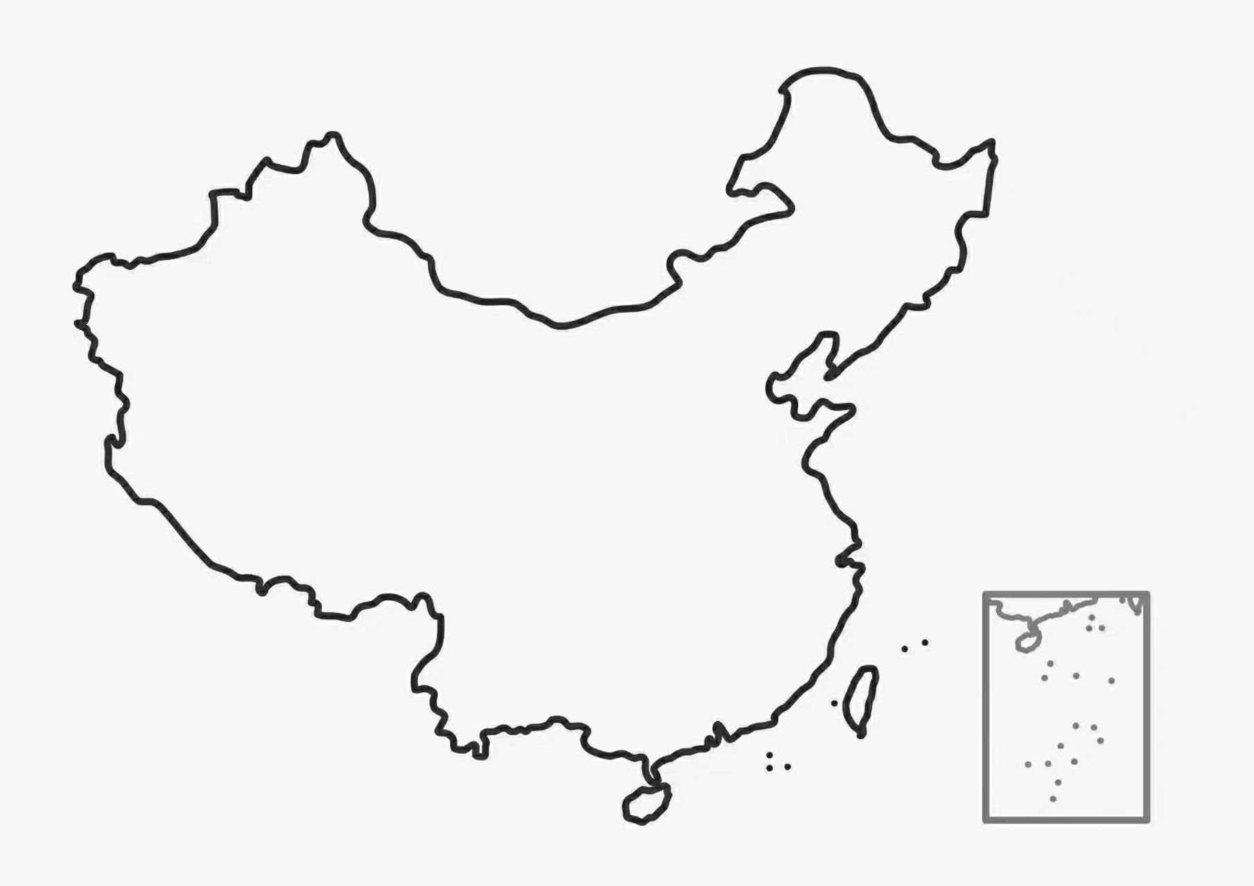 中国地图打印素材  幼儿园国庆节中国地图素材,留个赞赞拿走