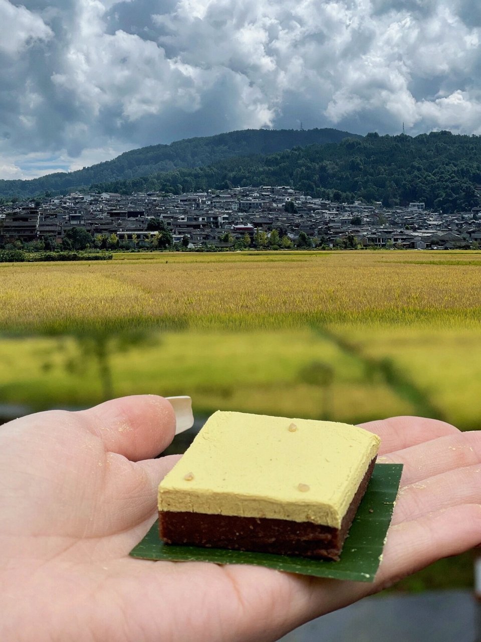 腾冲的山野之味|松花糕 腾冲双虹桥附近有很多买松花糕的小摊,随便选