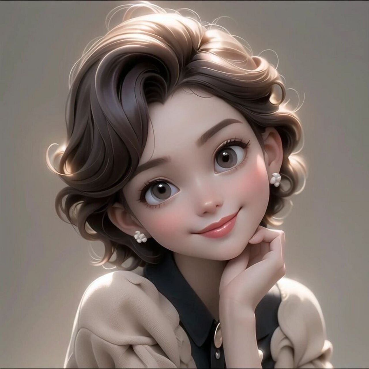 迪士尼公主风头像9499卷发短发女孩头像合集