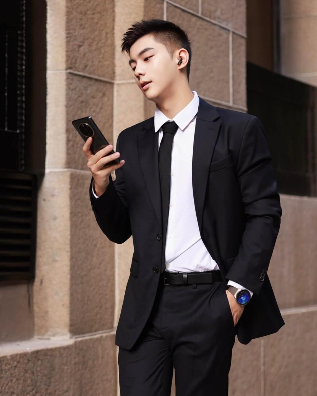 华为 huawei 选的男模特,真正的中国模特脸蛋,好看.