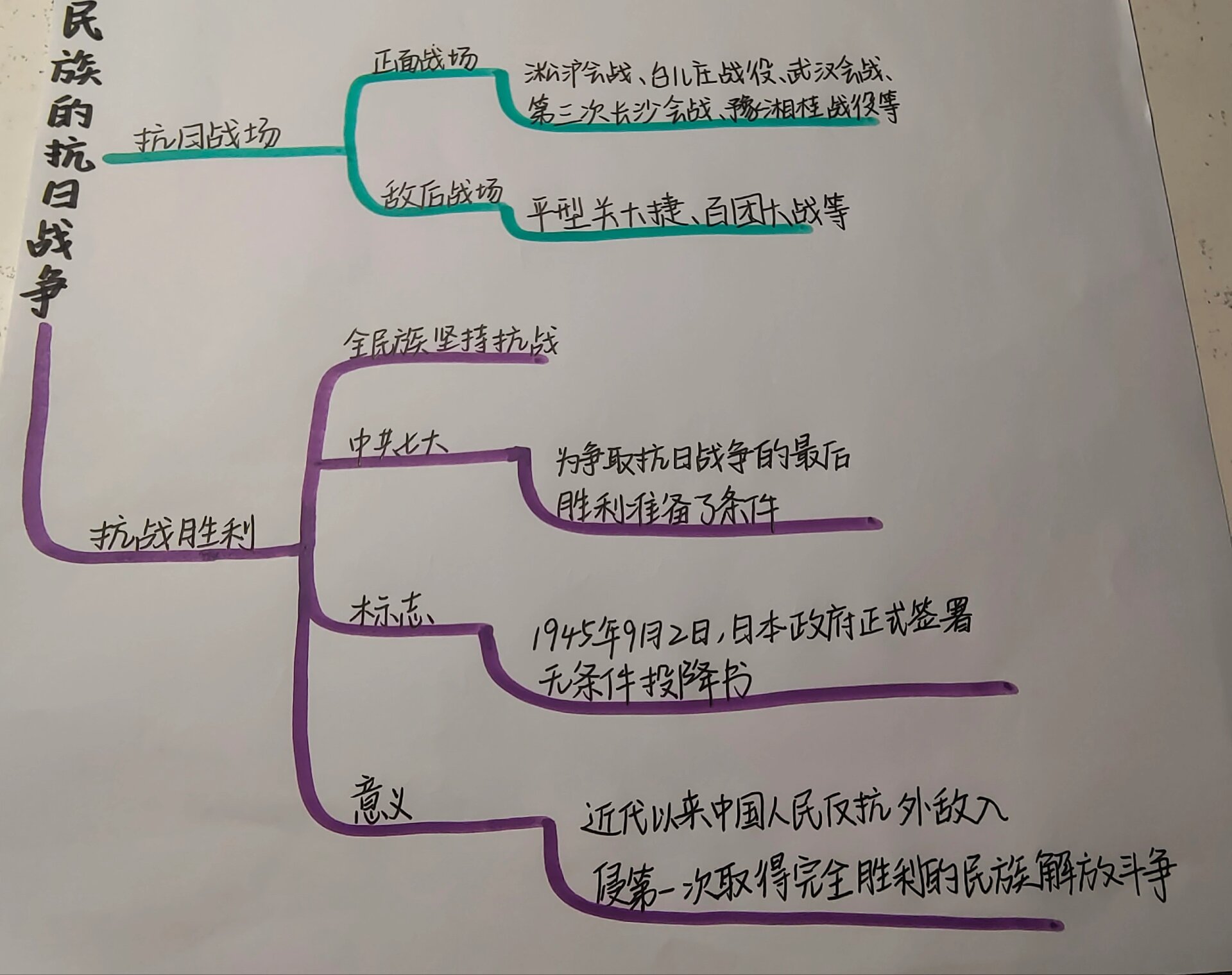 八上历史思维导图漂亮图片