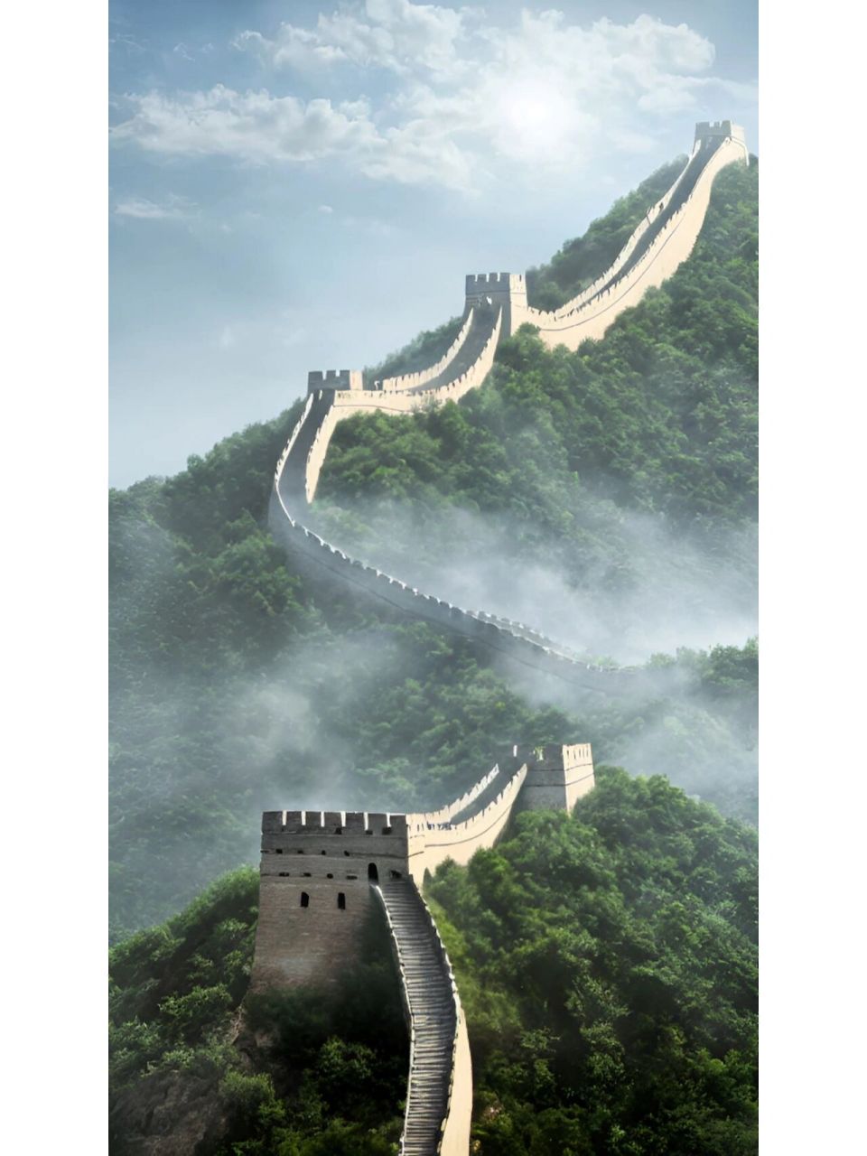 天上万里长城 第三组有关长城的ai风景画,人们都说艺术要有灵感,ai