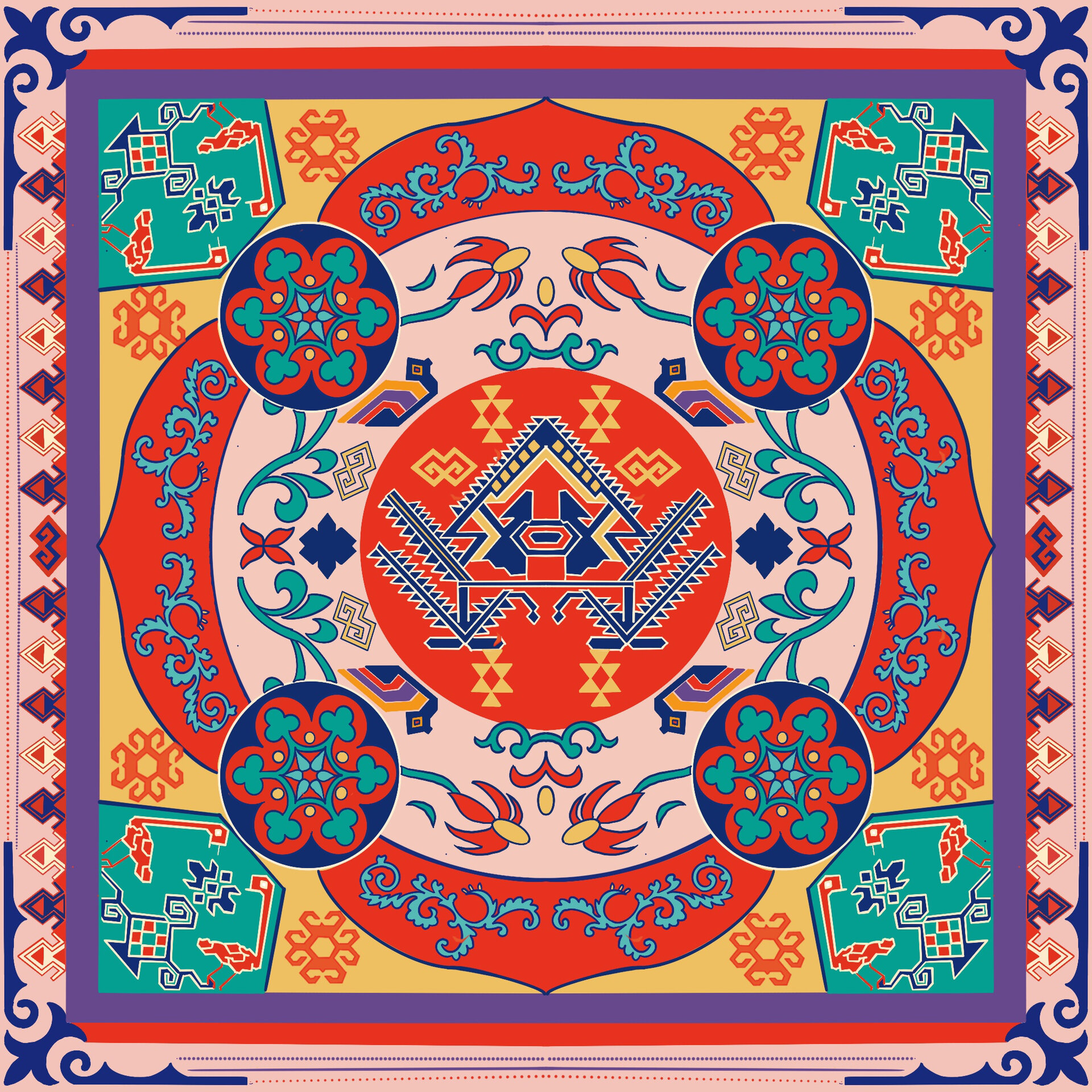 中国传统纹样 西兰卡普几何纹样