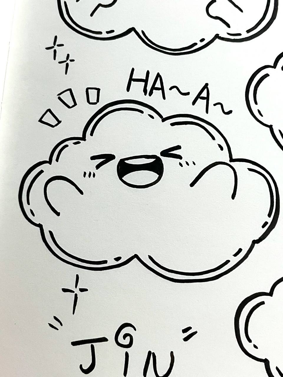 90/100简笔画|可爱的云朵7815小表情手帐素 96打卡一张云朵78