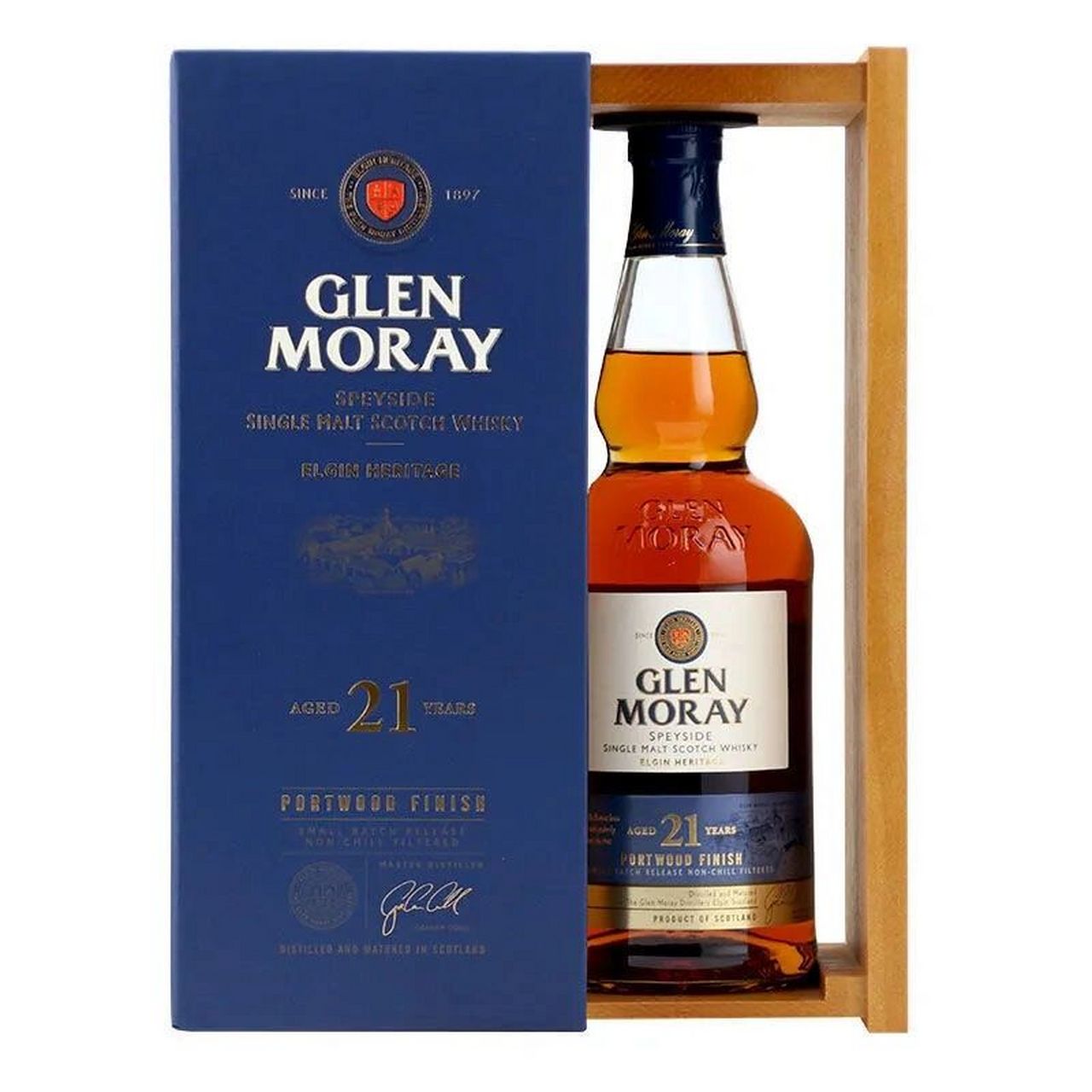 格兰莫雷21年波特桶单一麦芽苏格兰威士忌 glen moray elgin heritage