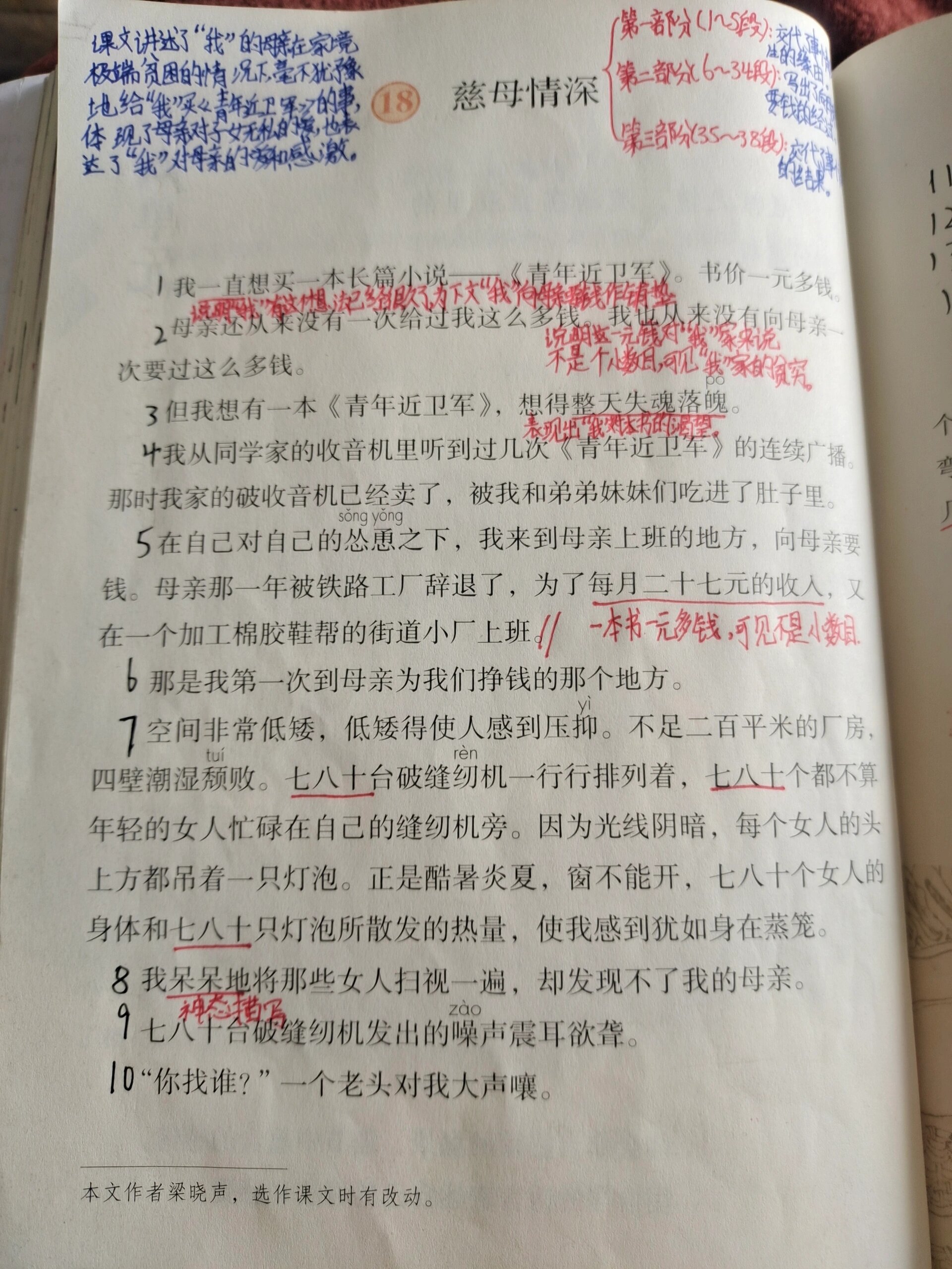 慈母情深课文原文图片