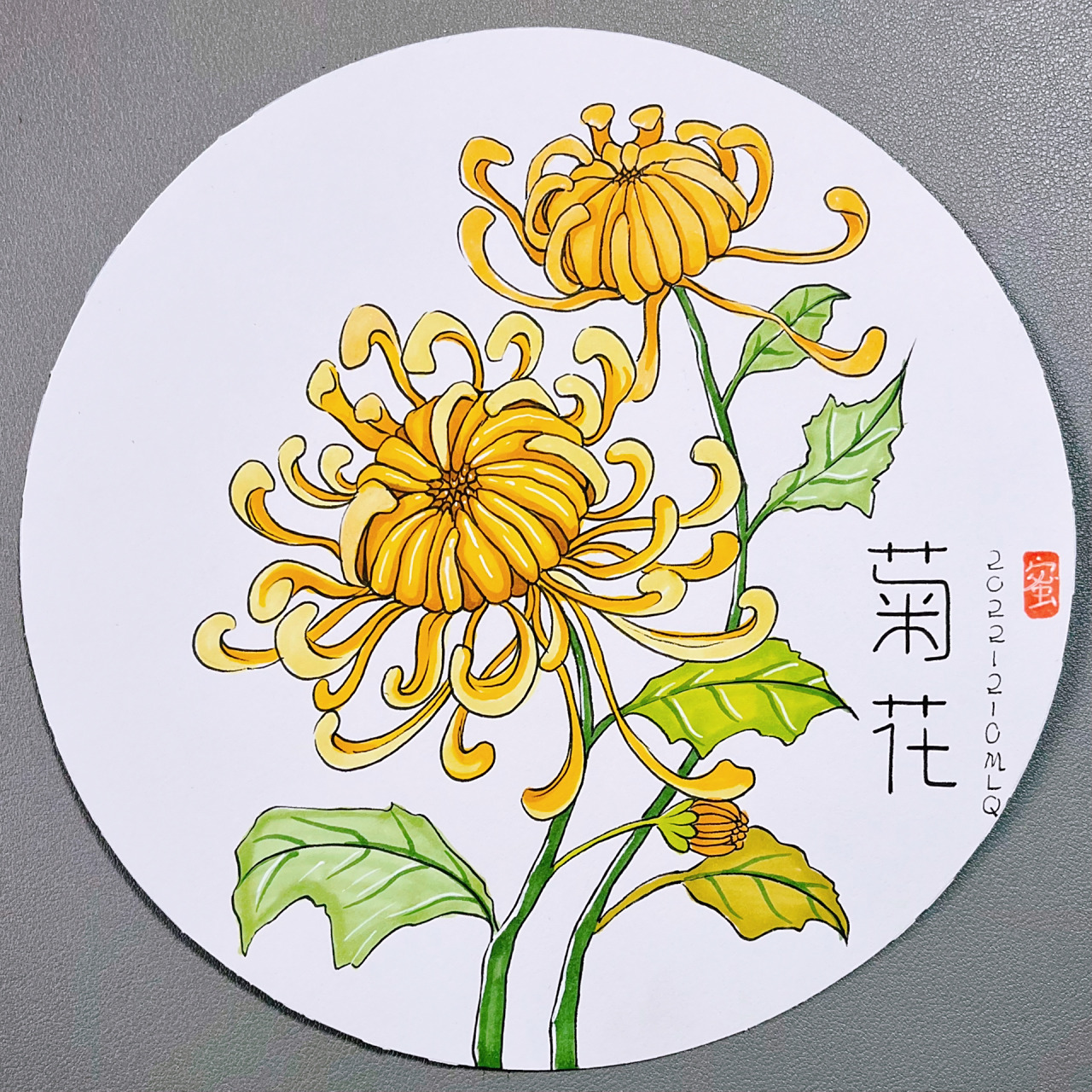 7-9岁创意美术|98菊花应该怎么画?