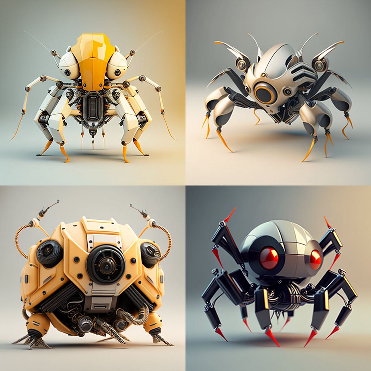 应用场景仅供参考,一种仿生的蜘蛛机器人,具有装载功能,头部设有伸缩