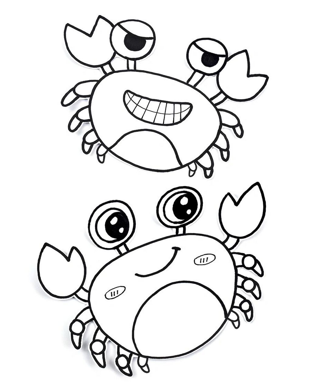 儿童画教程|线描画螃蟹 【教学重难点】 97 ①欣赏螃蟹的图片素材