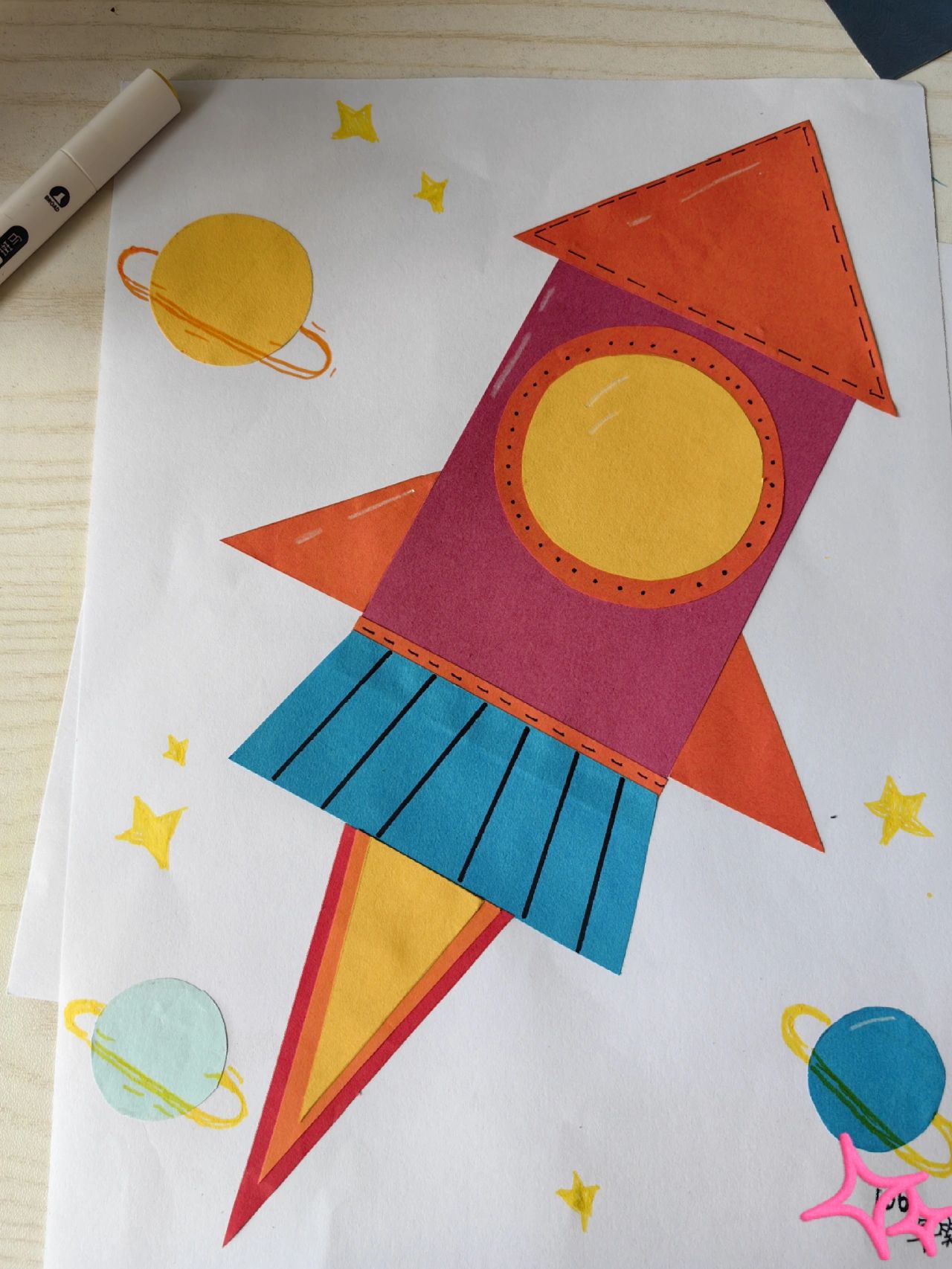 一年级平面图形创意画