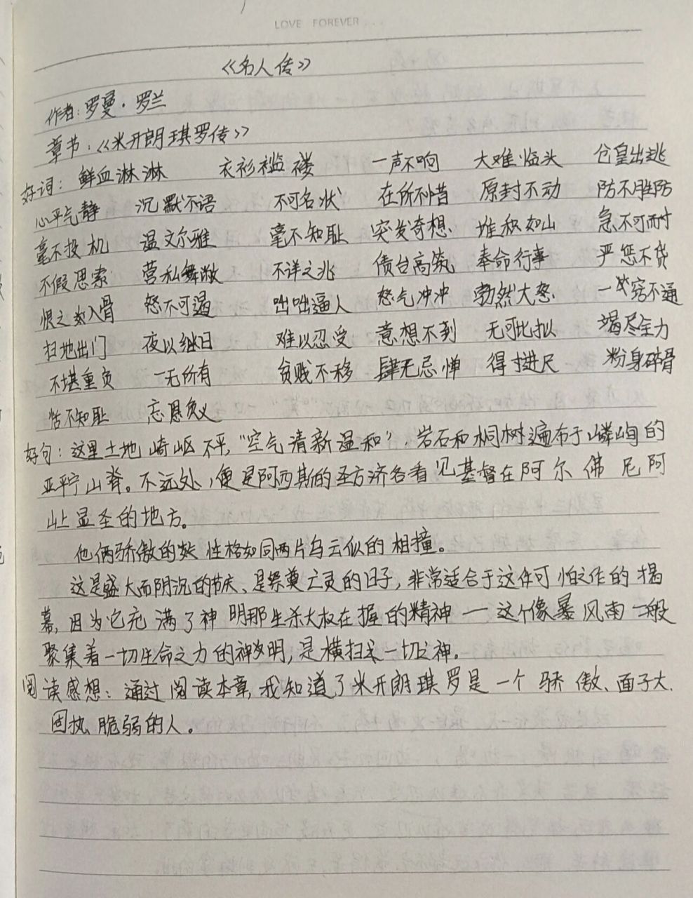 《名人传》读书笔记 《米开朗琪罗传》