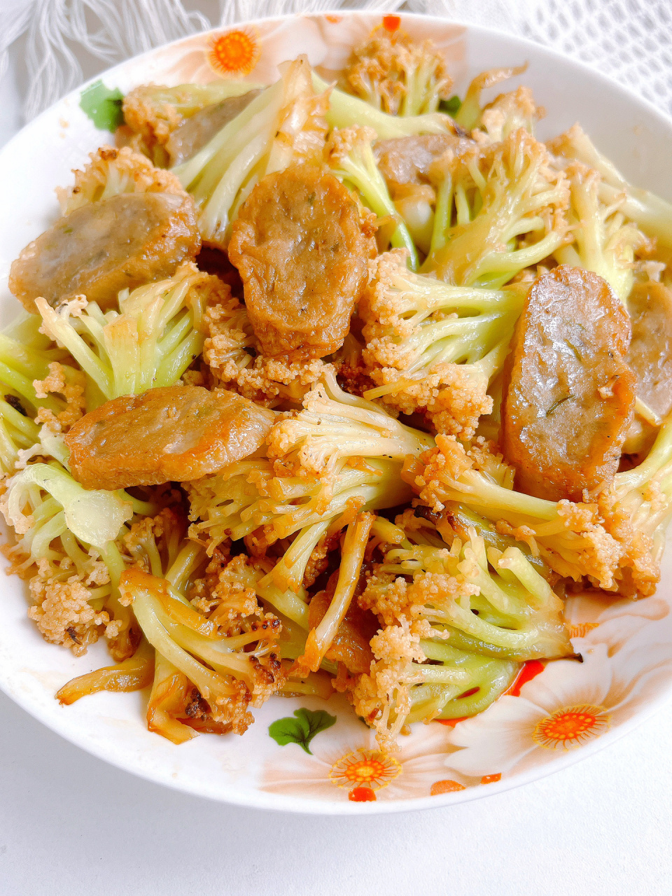 挑战100道家常菜7515不重样第83天 花菜炒鱼卷 95步骤: 115