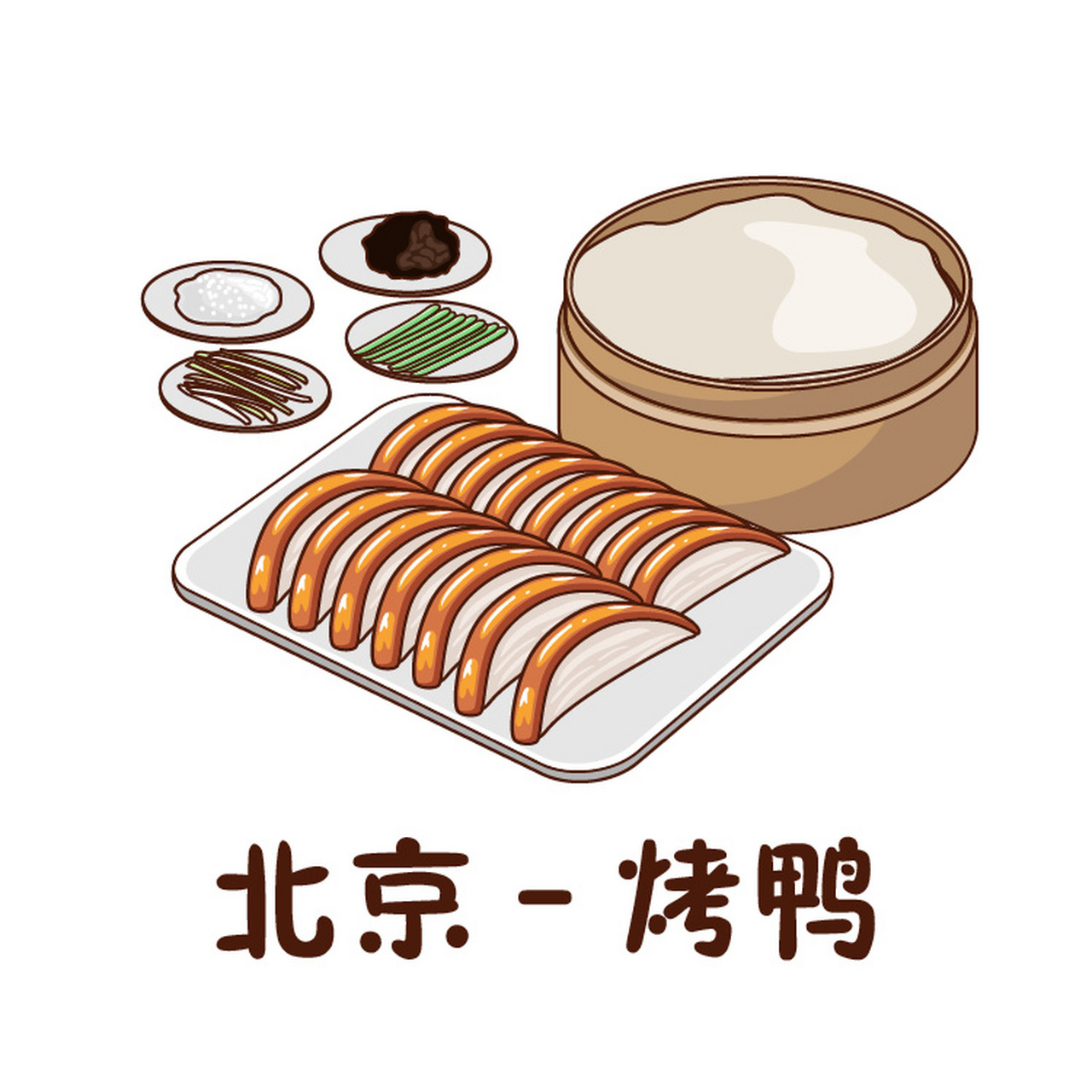 中国美食简笔画食物图片