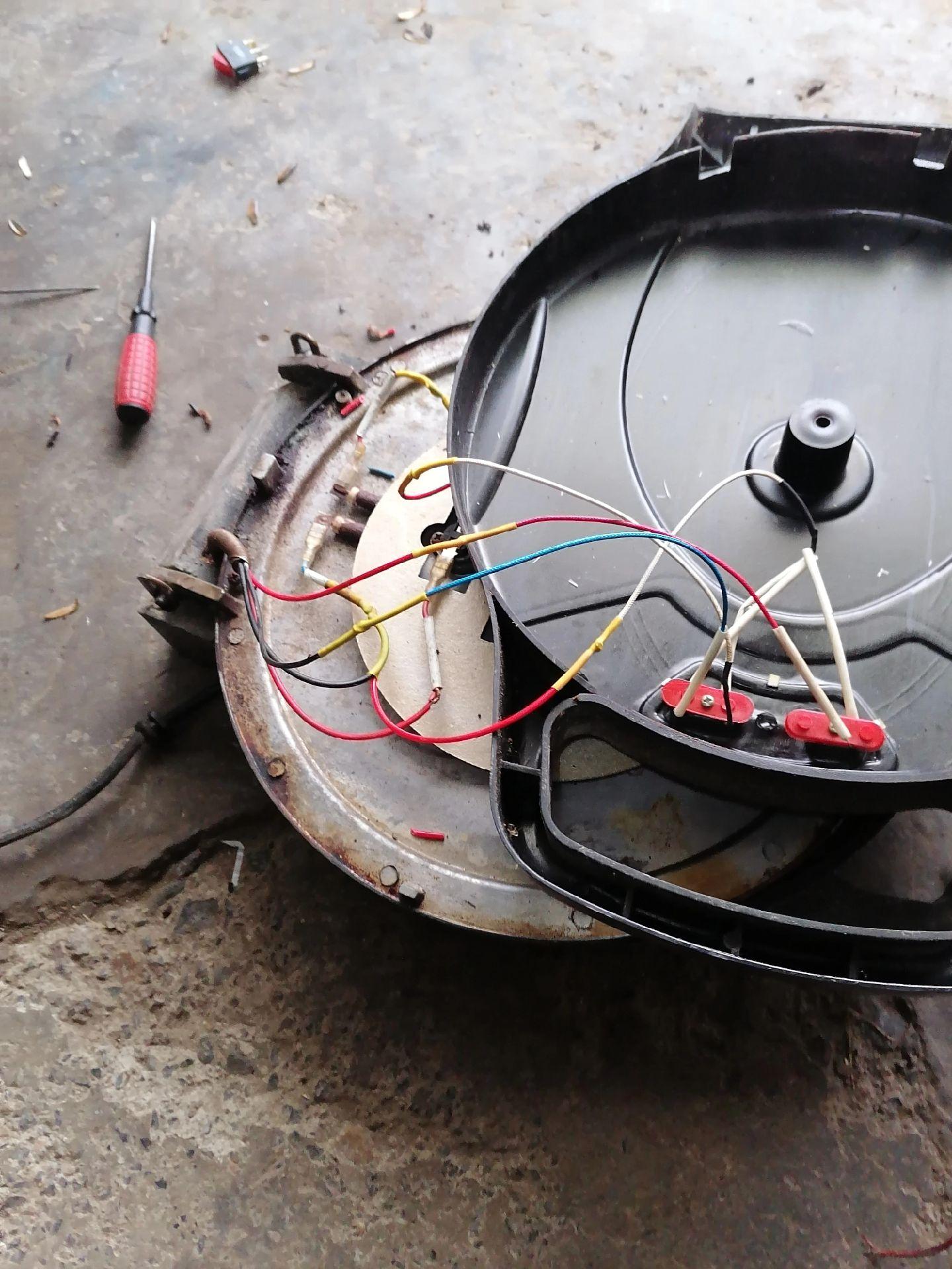 电饼铛维修.开关/及线路更换,重新布线