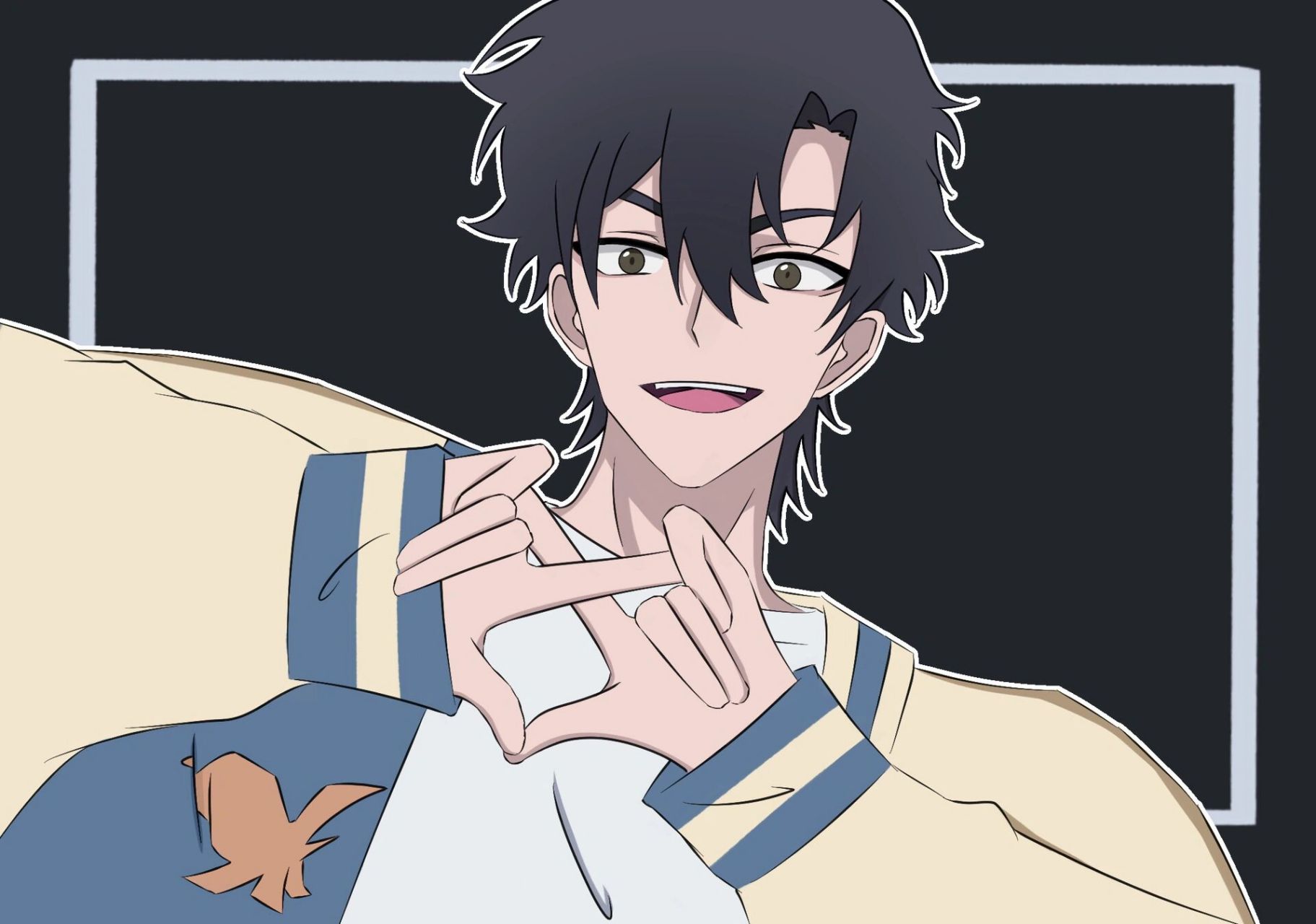 一年前后对比,改画 时光代理人,改的时候觉得陆光在