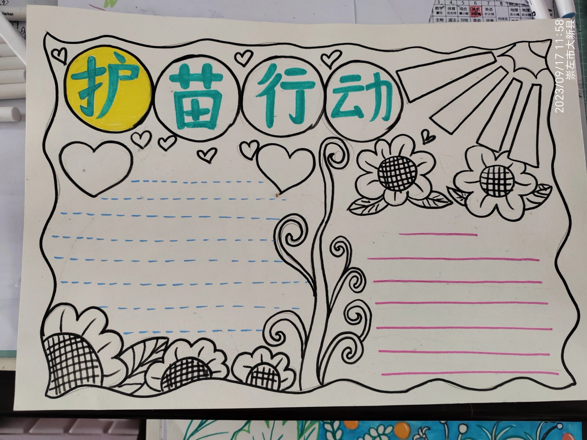 手抄报"打黄扫非"护苗行动～已参赛