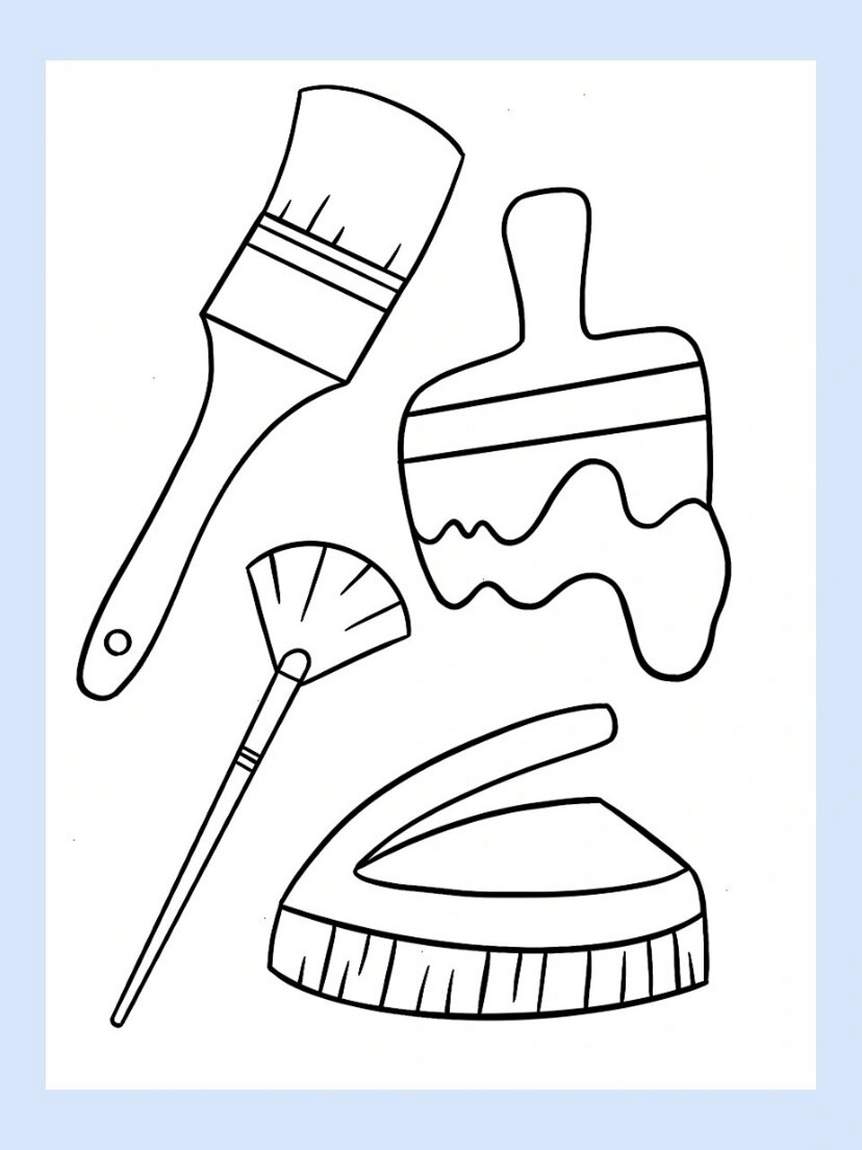 简笔画|日常用品|刷子14/30 我是一个粉刷匠 粉刷本领强