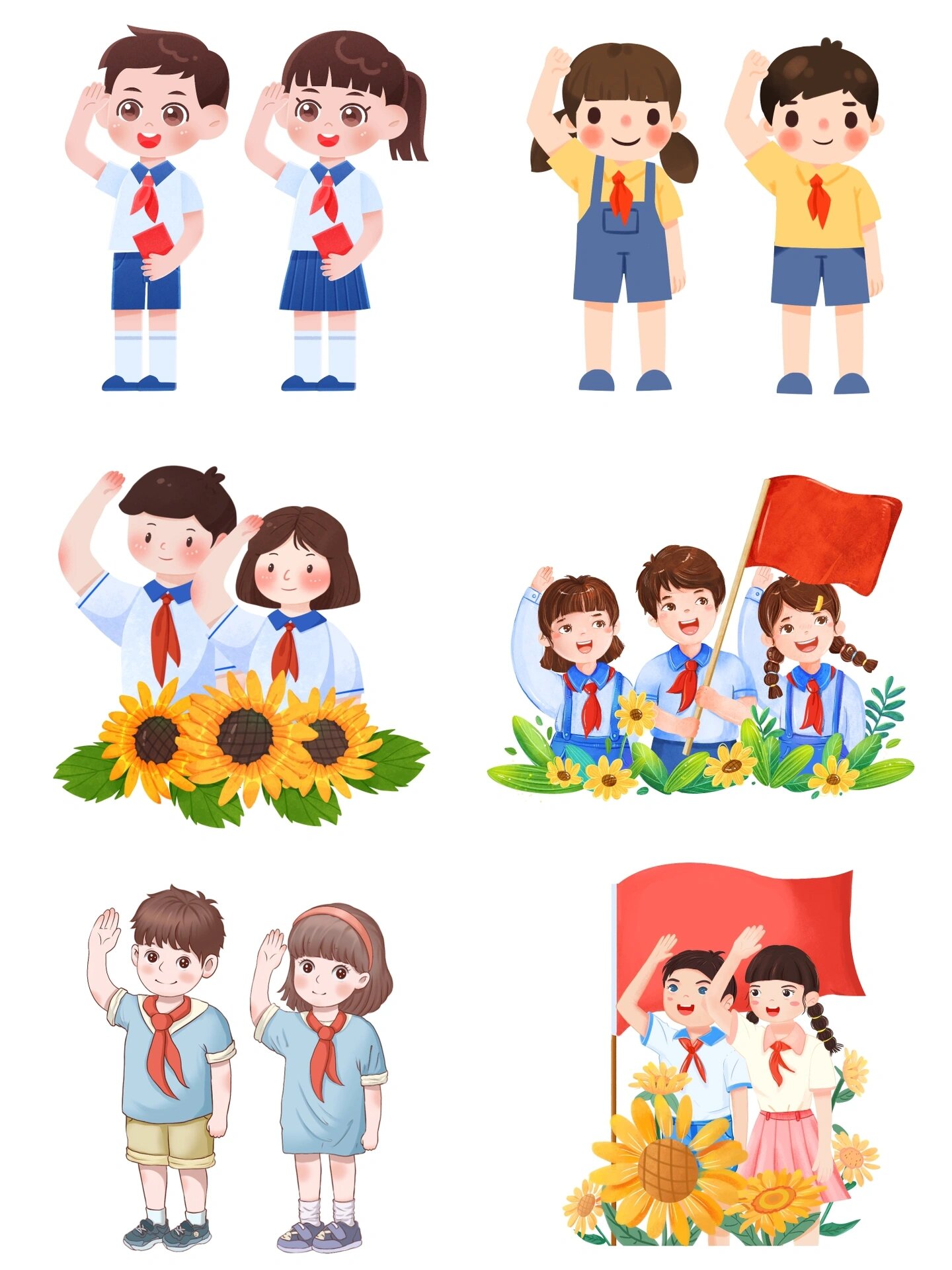 卡通6015人物少先队员969696