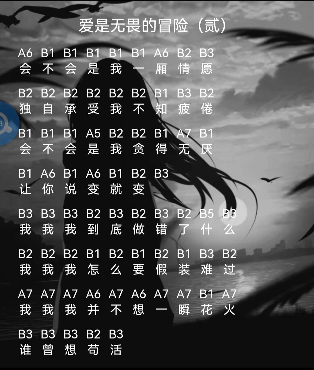 爱是无畏的冒险光遇琴谱_光遇_光遇日常