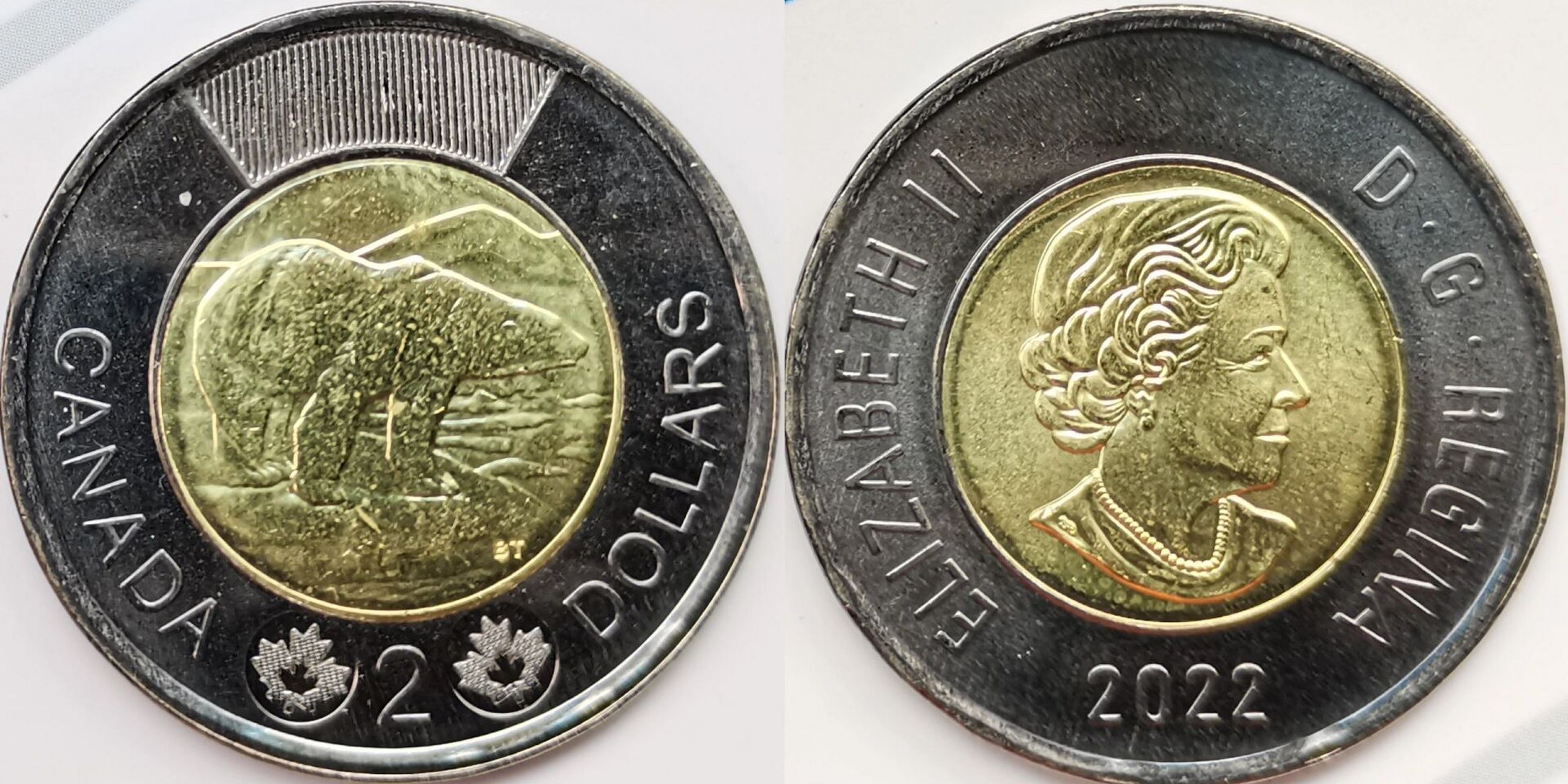 加拿大 2022年 伊丽莎白二世逝世 2元纪念币