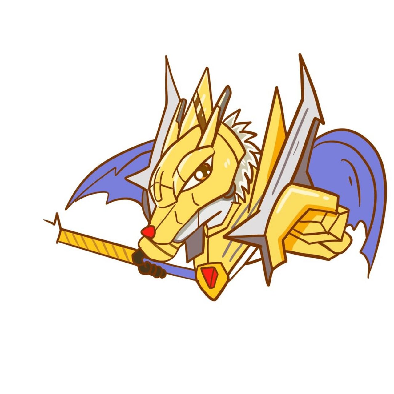 加布兽一家～#数码宝贝# #加布兽# 数码宝贝新世纪 #插画# #我是原创