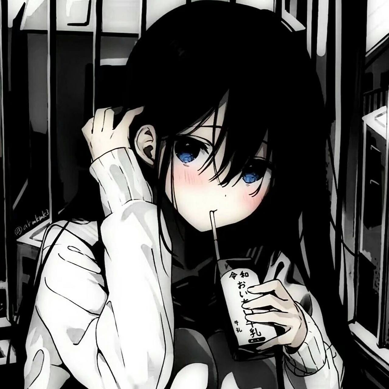 动漫女头黑色系列